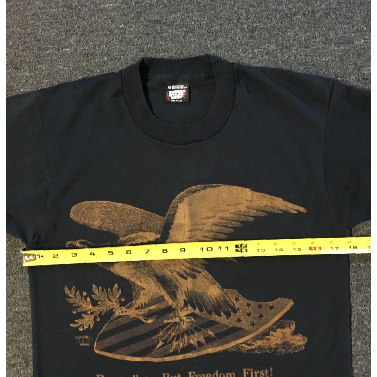 Vintage VINTAGE Desert Storm Peace Yes… But Freedom First! Shirt M War Army Funny Humor Nike Size US M / EU 48-50 / 2 - 7 Thumbnail