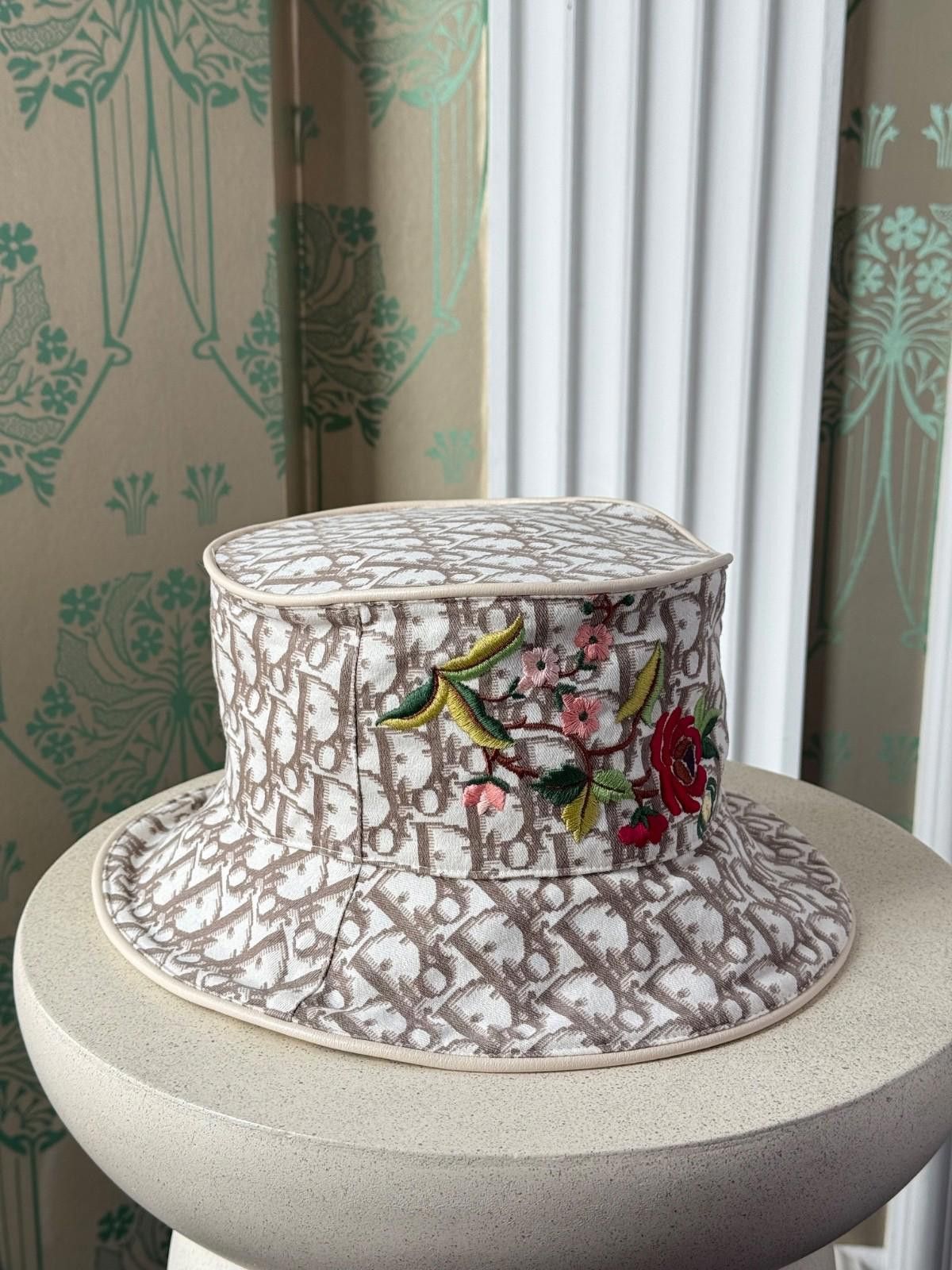 Dior Christian Dior by John Galliano Oblique Monogram Floral Hat Size ONE SIZE - 1 Thumbnail