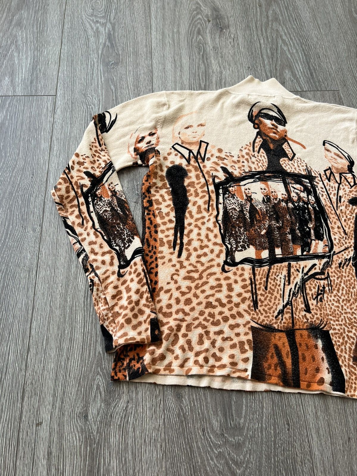 Japanese Brand Vintage XFN Leopard Graphic Print Knit Jumper JPG Style Size L / US 10 / IT 46 - 12 Thumbnail
