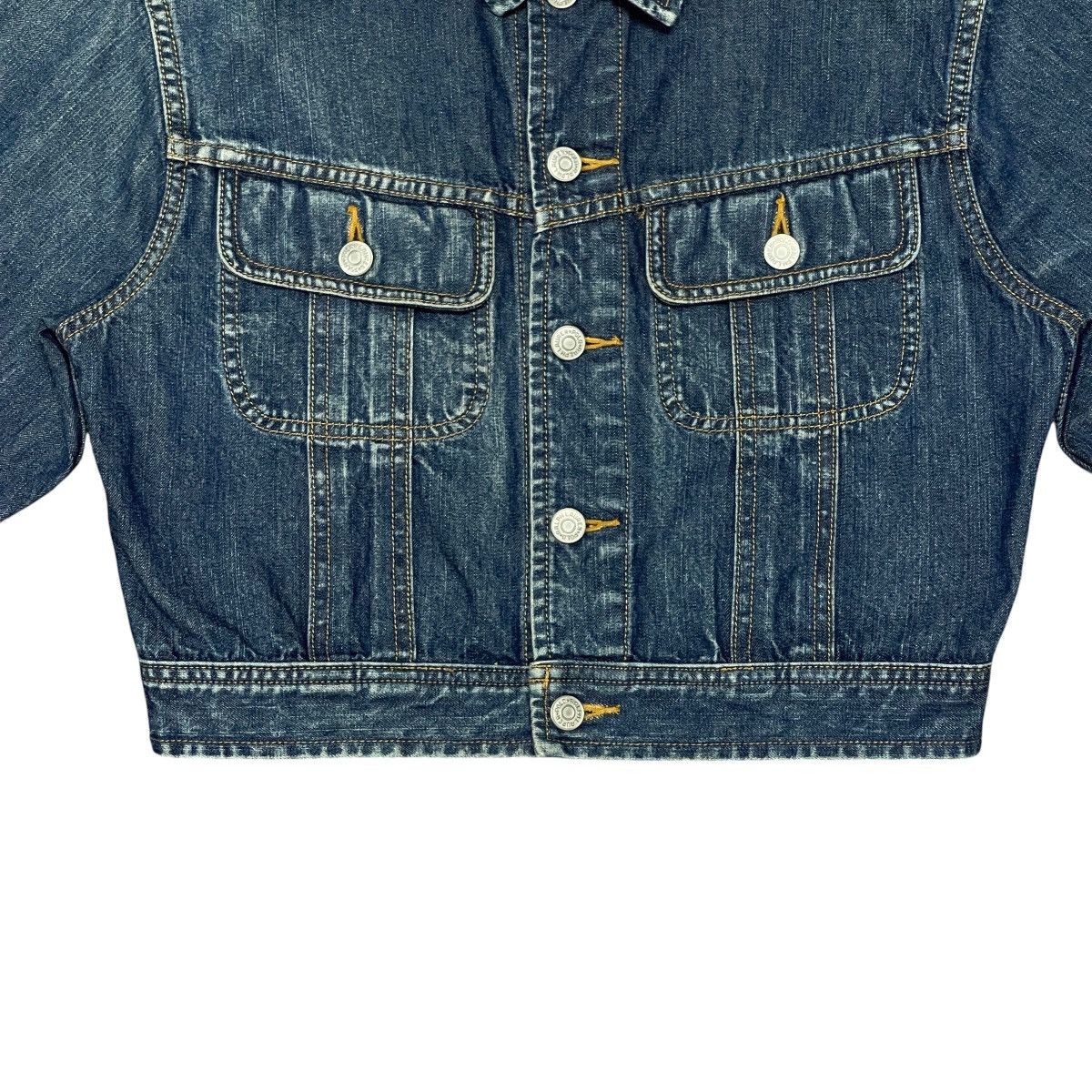 Ralph Lauren Vintage 90s Ralph Lauren Boxy Cropped Trucker Denim Jacket Size M / US 6-8 / IT 42-44 - 7 Thumbnail