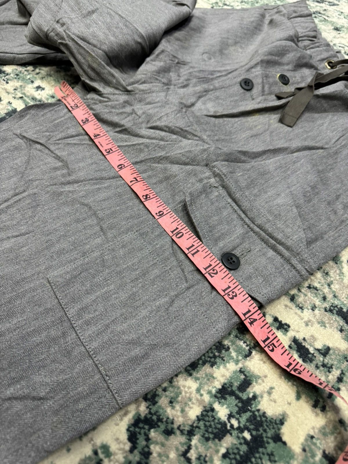 Japanese Brand RNA INC WIDE LEG CARPENTER CARGO HICKORY DUNGAREES PANTS Size US 32 / EU 48 - 6 Thumbnail
