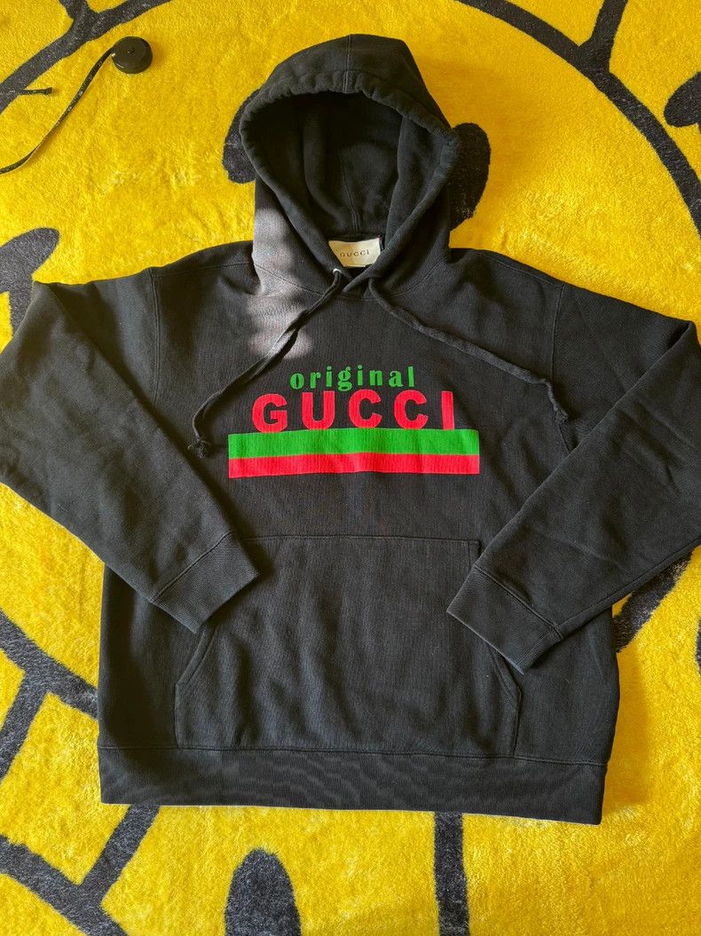 Gucci Gucci Black Logo Hooded Sweatshirt-dmc Size US M / EU 48-50 / 2 - 1 Thumbnail
