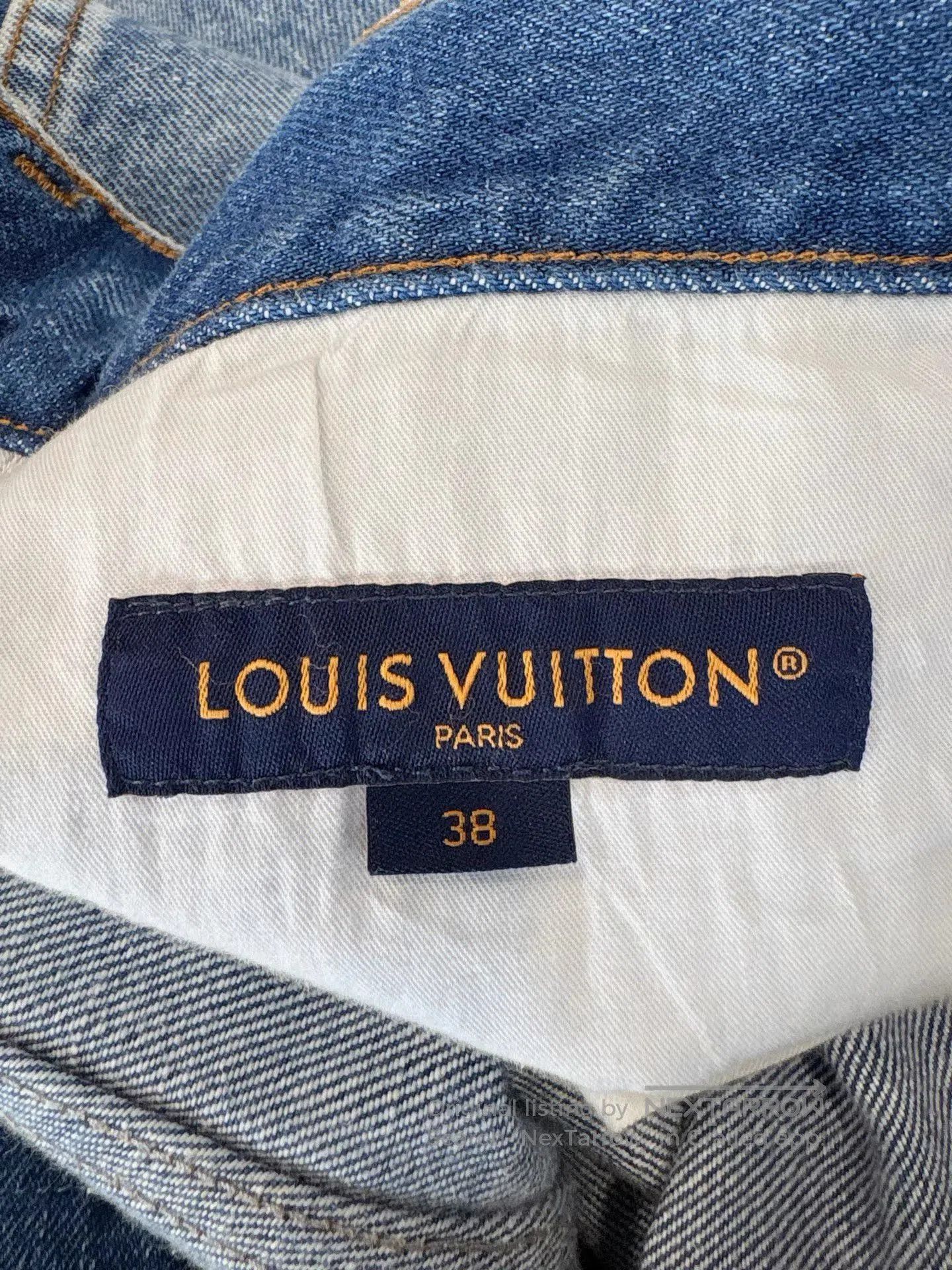 Louis Vuitton Blue Denim Straight-Leg Pants Size 38. Size US 38 / EU 54 - 4 Thumbnail