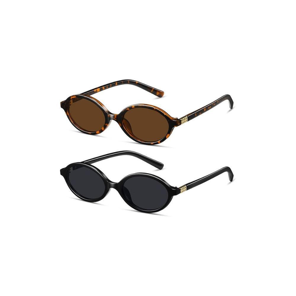 Other 2-Pack Retro Oval Sunglasses Small Frame Y2K 90s Vintage Size ONE SIZE - 1 Thumbnail
