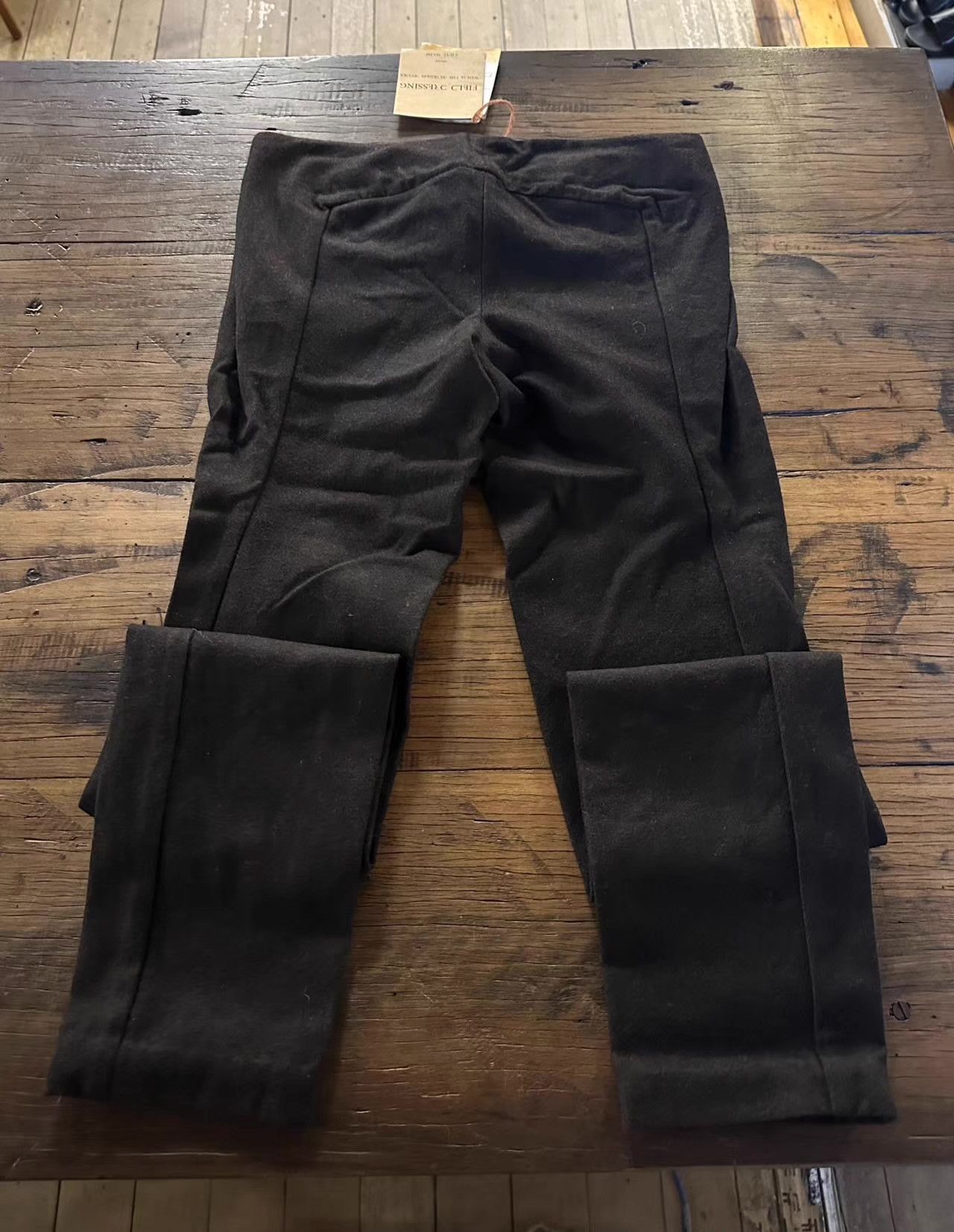 Sruli Recht SRULI RECHT 12AW Men’s Black Low‑Waist Structured Wool Ｑ25 Size US 30 / EU 46 - 3 Thumbnail