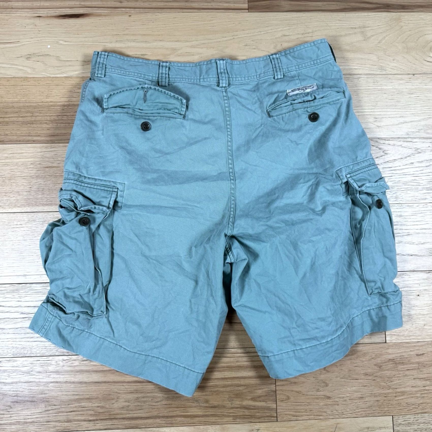 Polo Ralph Lauren VINTAGE Polo Ralph Lauren Cargo Shorts Men 34 Beige Green Baggy Chino Military Style Mens Size US S / EU 44-46 / 1 - 5 Thumbnail