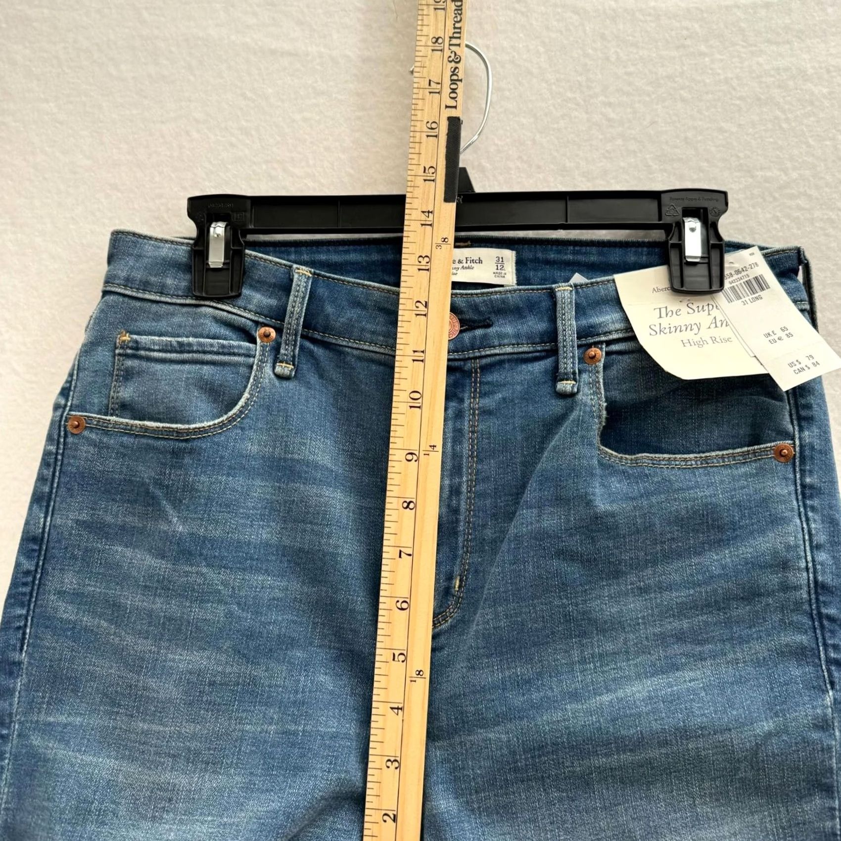 Abercrombie & Fitch VINTAGE Abercrombie & Fitch Jeans Women 31x29 12L High Rise Ankle Skinny Denim Blue 31 Regular Womens Jeans Size 24" / US 00 / IT 34 - 7 Thumbnail