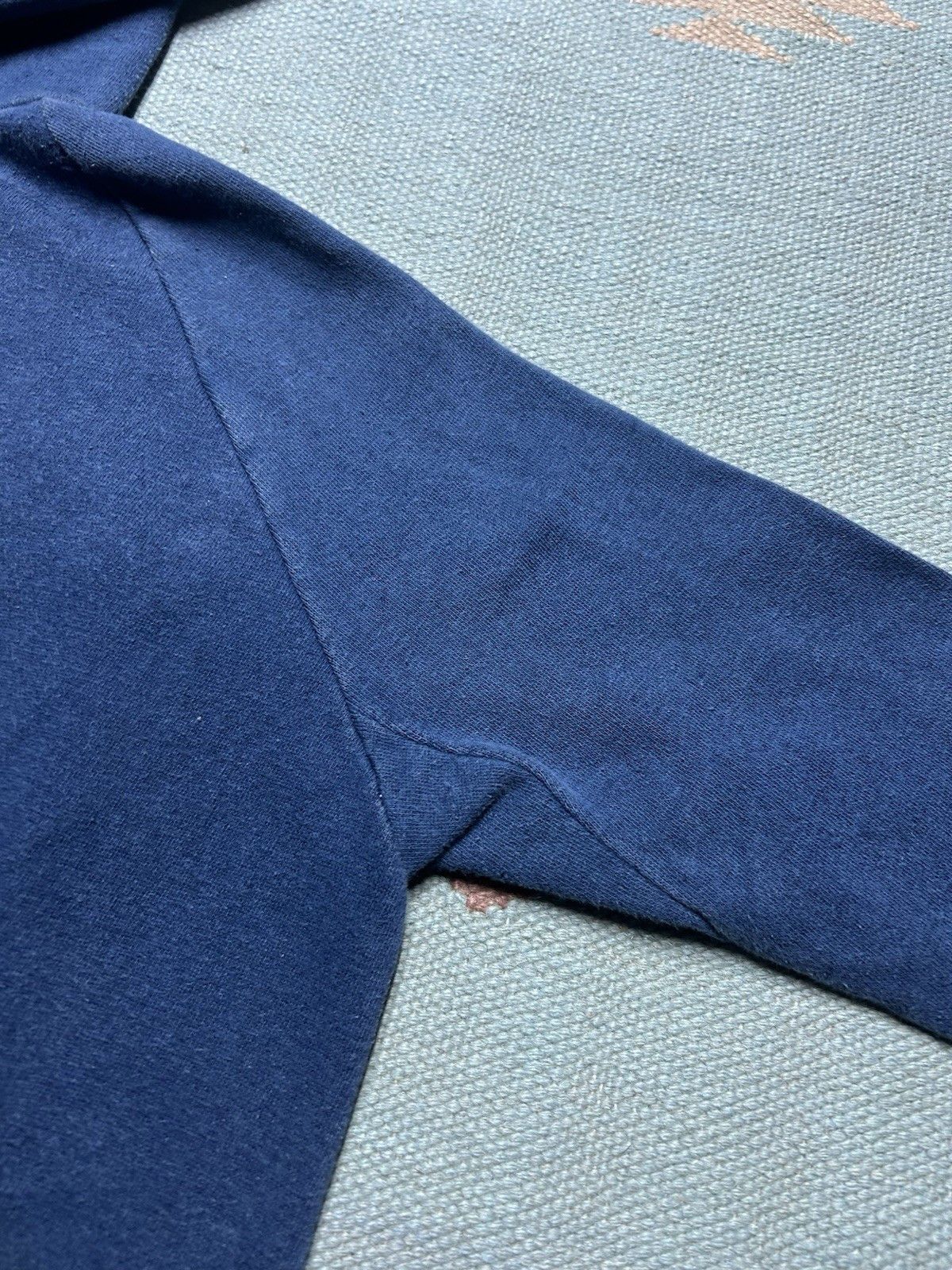 Vintage Vintage 70s hoodie sweatshirt gussets navy blue Sears XL Size US XL / EU 56 / 4 - 4 Thumbnail