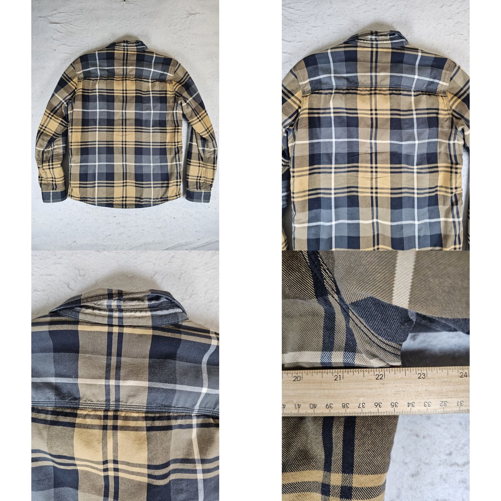 The North Face The North Face Fleece Lined Flannel Shirt Jacket Button-Up Mens Size M Yellow/Black Size US M / EU 48-50 / 2 - 8 Thumbnail