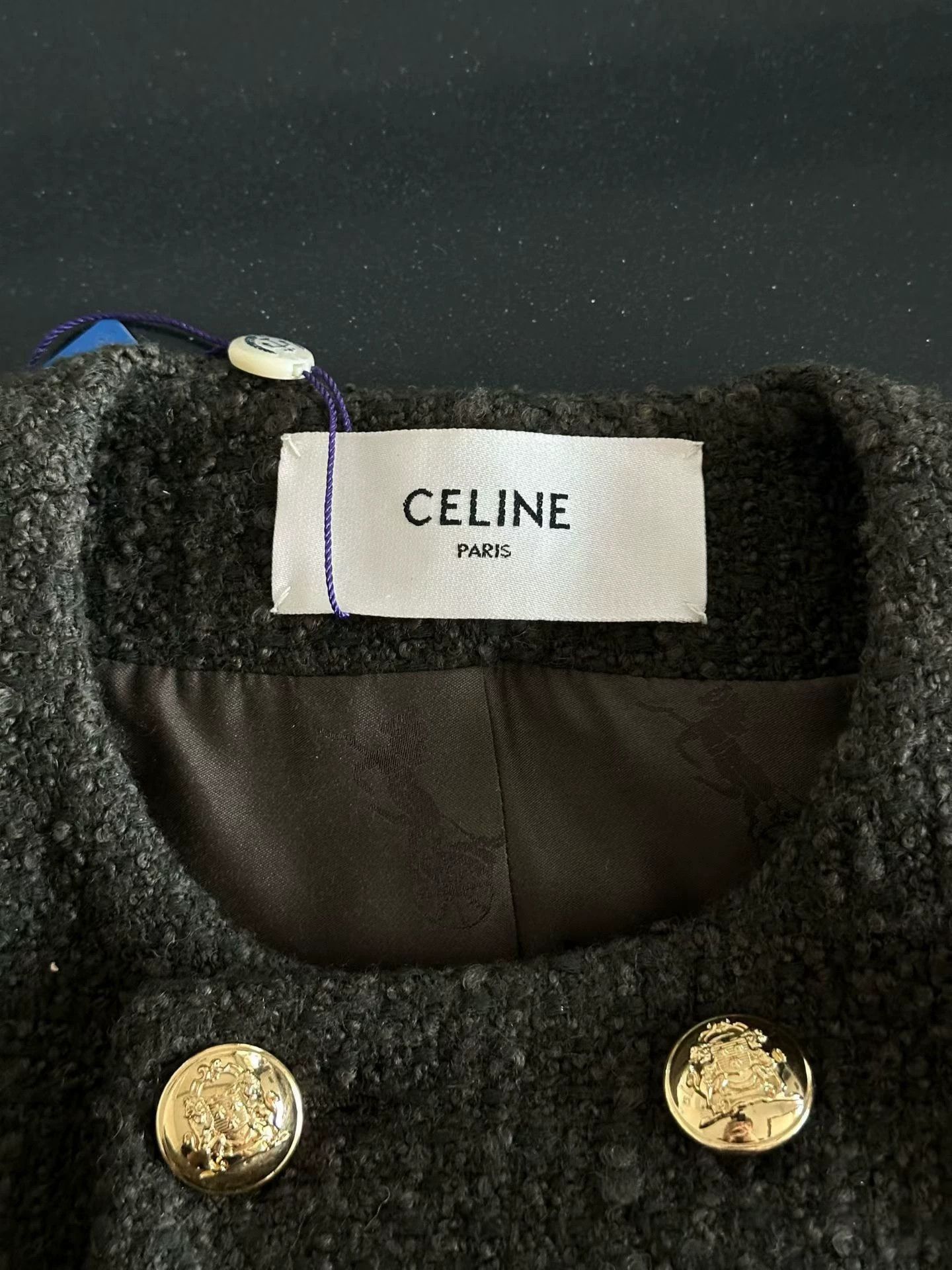 Celine Celine dark green double-breasted blazer 36 Size XS / US 0-2 / IT 36-38 - 3 Thumbnail