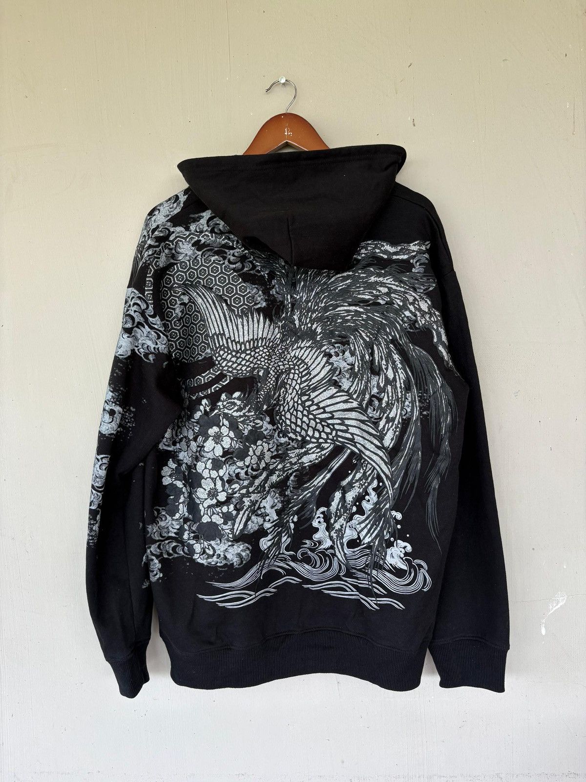 Japanese Brand VTG Phoenix Hoodie Full Print Design Japan art Stlye Size US L / EU 52-54 / 3 - 7 Thumbnail