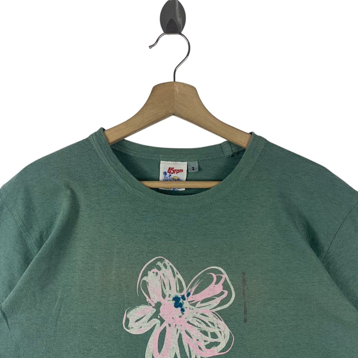 45rpm × Japanese Brand × Vintage Vintage 45 RPM flower art printed tee Size US M / EU 48-50 / 2 - 2 Thumbnail
