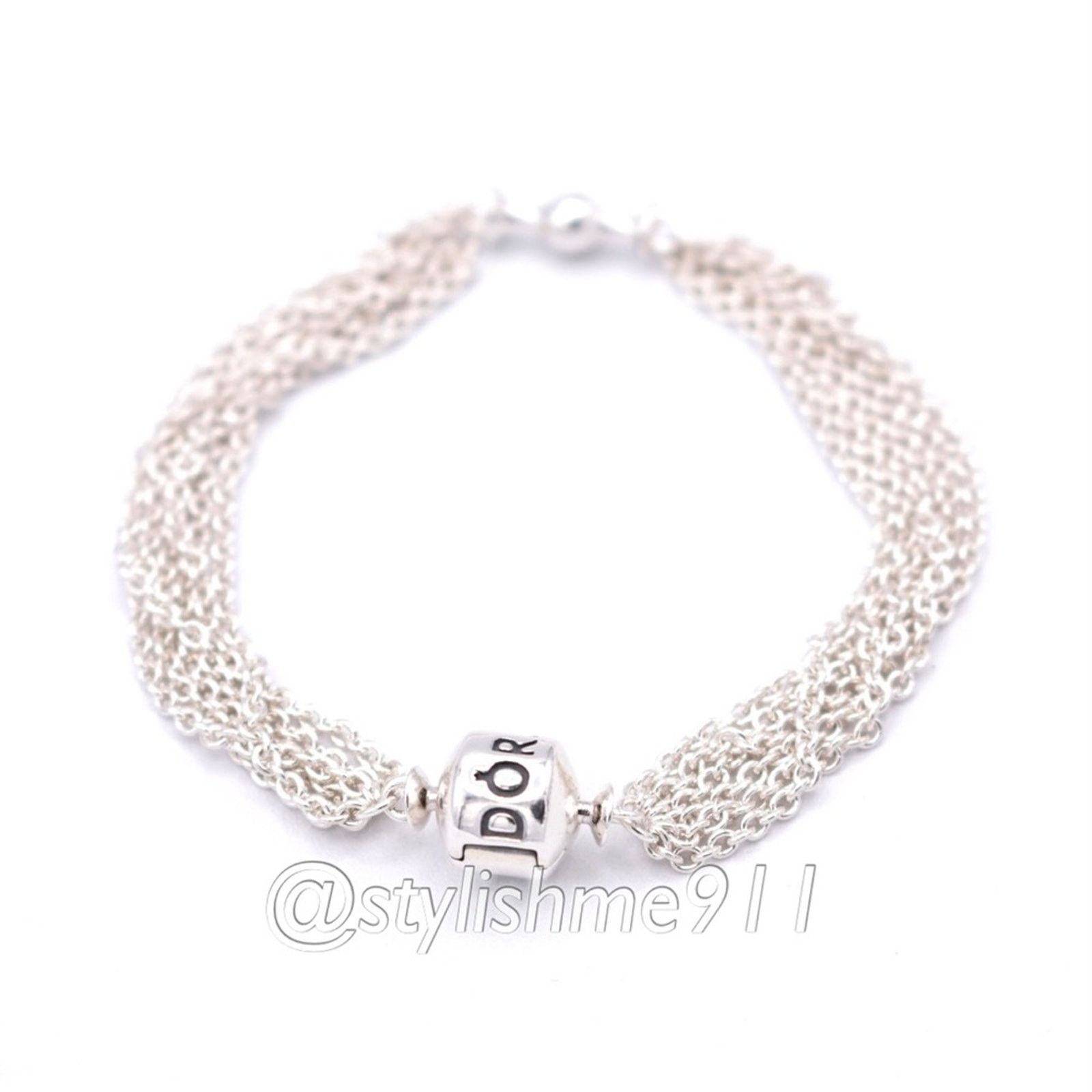pandora PANDORA Multi-Strand Mesh One Station Clip Capture Bracelet Size ONE SIZE - 6 Thumbnail