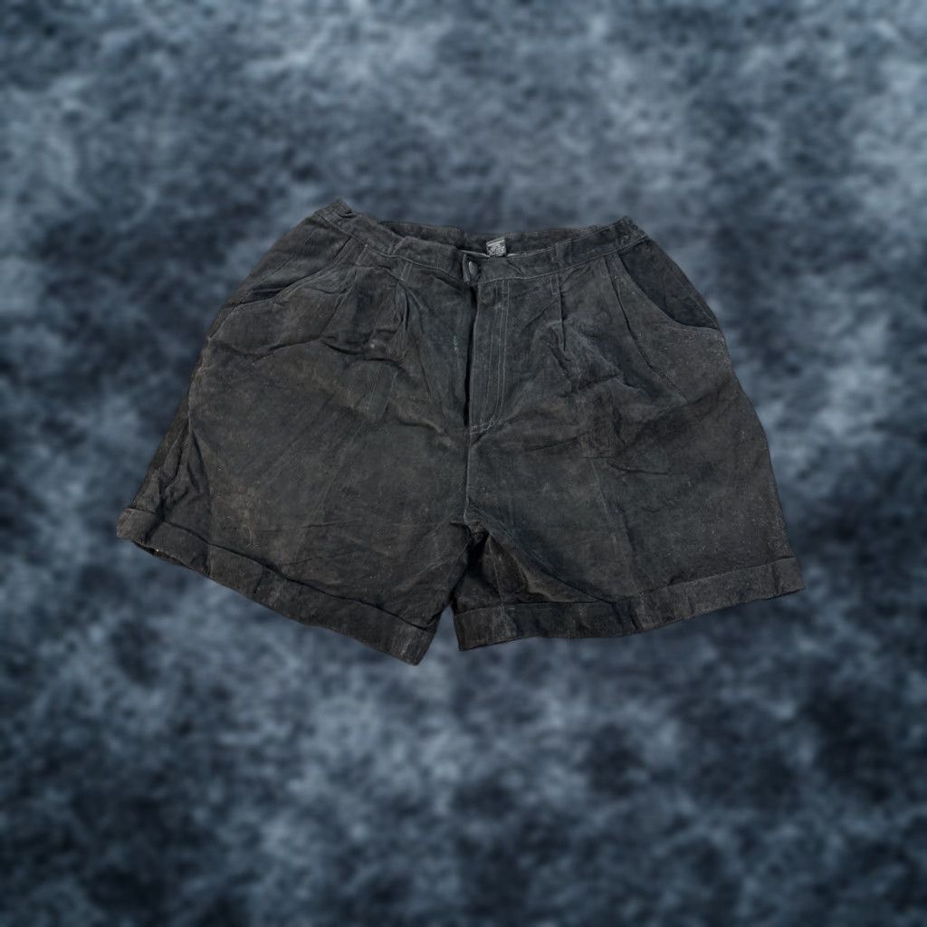 Vintage VINTAGE Jacque KoKo Bermuda Shorts Leather Black 36 90s Womens Size 36 Black Mens Womens Size 25" / US 0 / IT 36 - 1 Thumbnail