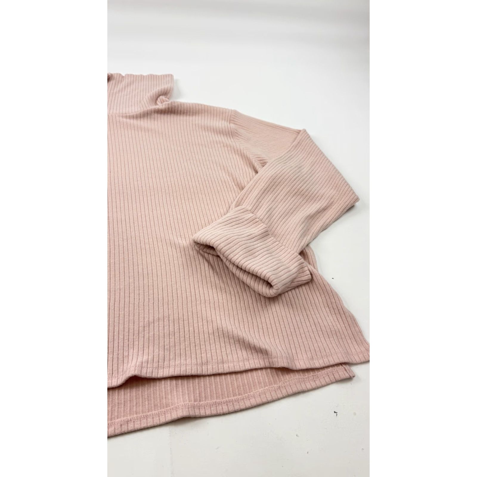 Treasure & Bond Treasure & Bond Sweater Womens 1X Pink Ribbed Mock Neck Long Sleeve Pullover Size XL / US 12-14 / IT 48-50 - 3 Thumbnail
