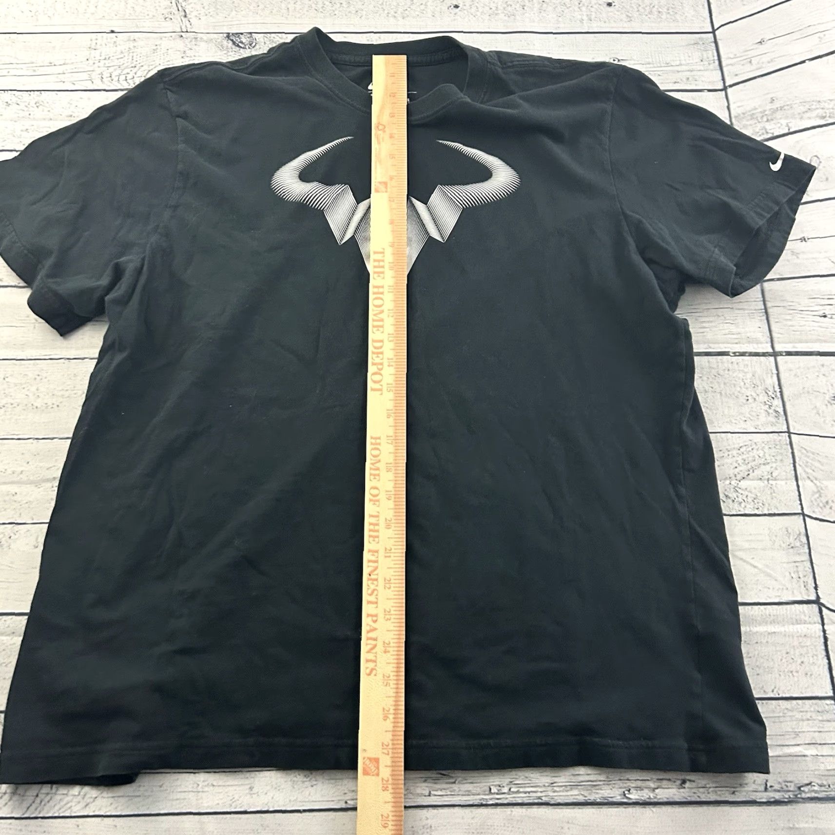 Nike Nike Regular Fit Nadal Short Sleeve T Shirt Men's XXL Black Size US XXL / EU 58 / 5 - 4 Thumbnail