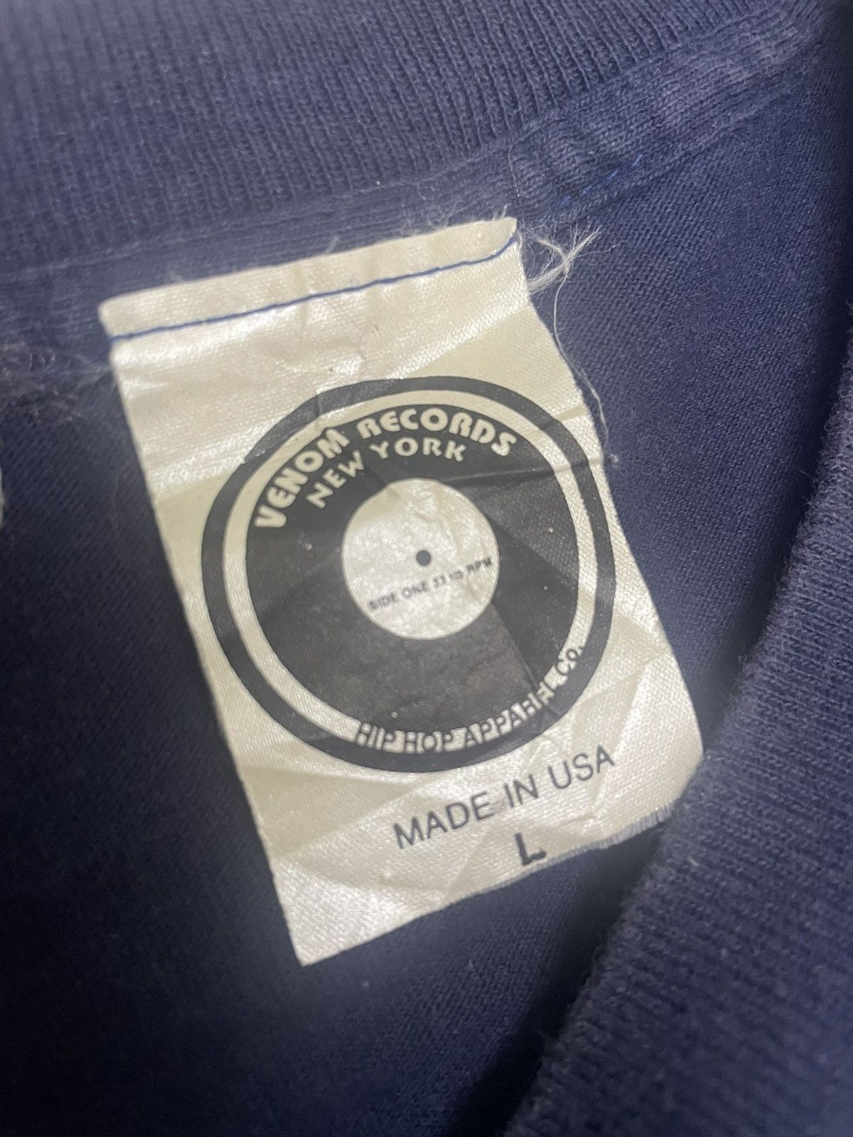 Band Tees × Rap Tees × Vintage Vintage 90s VENOM RECORD New York Hip Hop Apparel Co. Tees Size US L / EU 52-54 / 3 - 7 Thumbnail