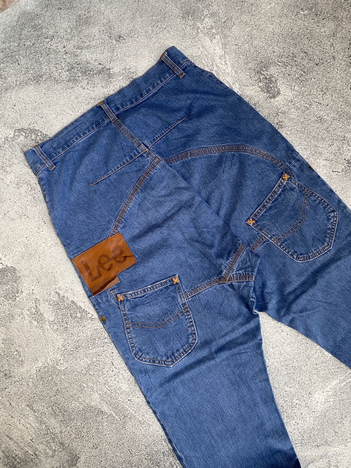 Issey Miyake × Lee MERCIBEAUCOP X LEE 3D CUT SARROUEL DENIM PANTS Size US 32 / EU 48 - 2 Thumbnail