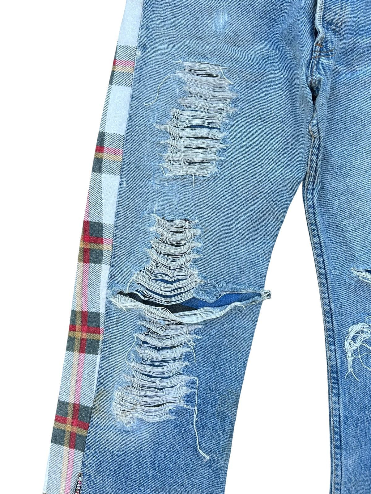 Kapital × Levi's × Vintage Vintage THRASHED Levi's Reconstructed Repair Denim Jeans ☠️ Size US 33 - 4 Thumbnail