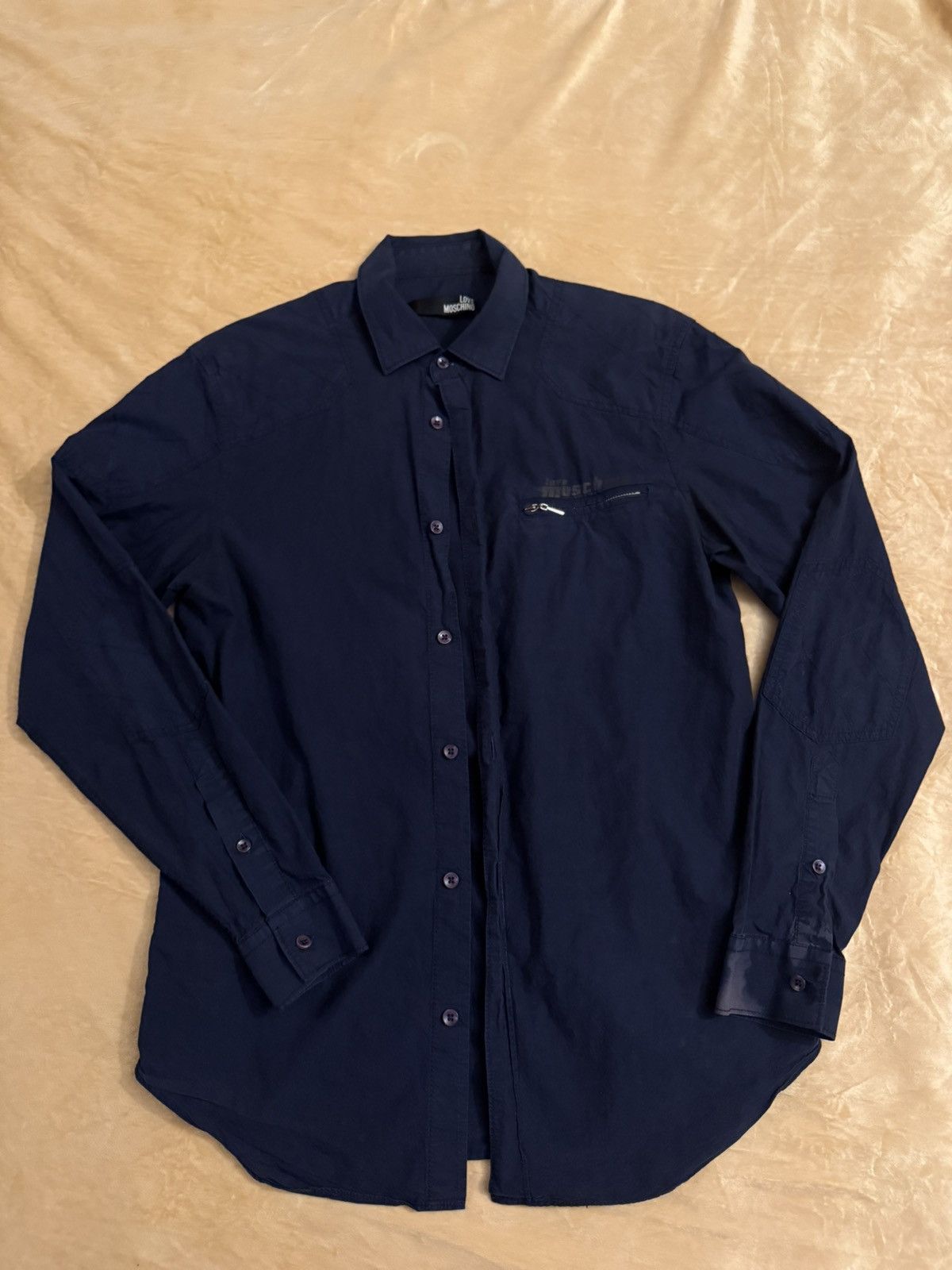 Other LOVE MOSCHINO Size Small Navy Cotton Embroidered Casual Top Size US M / EU 48-50 / 2 - 1 Thumbnail
