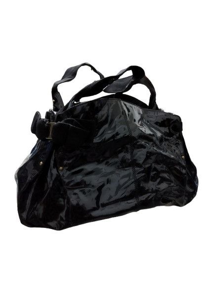 Salvatore Ferragamo Salvatore Ferragamo Black Calf Patent Leather Ribbon Hobo Size ONE SIZE - 1 Thumbnail