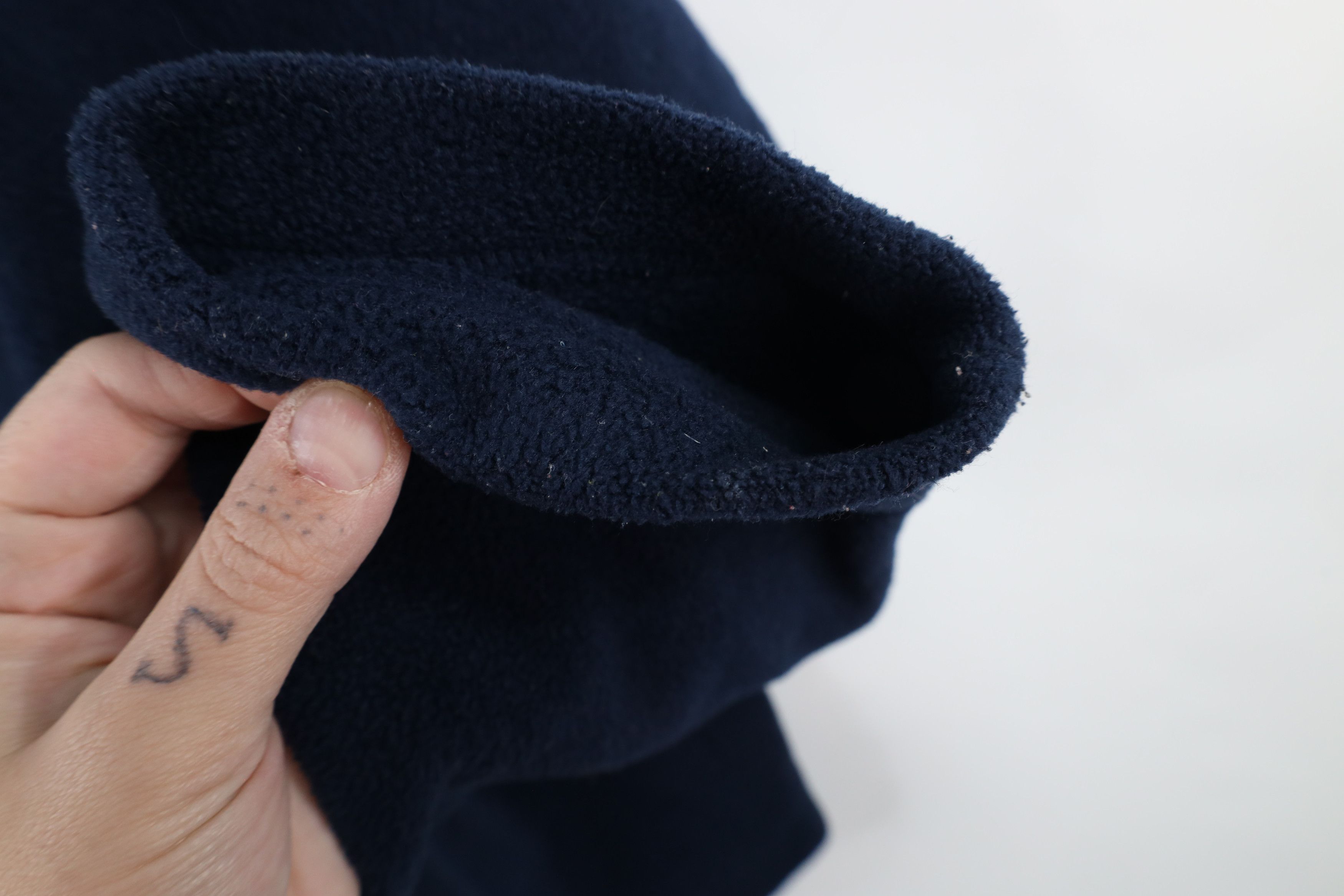 Gap × Vintage Vintage 90s Gap Blank Thick Fleece V-Neck Sweater Blue Size US L / EU 52-54 / 3 - 6 Thumbnail