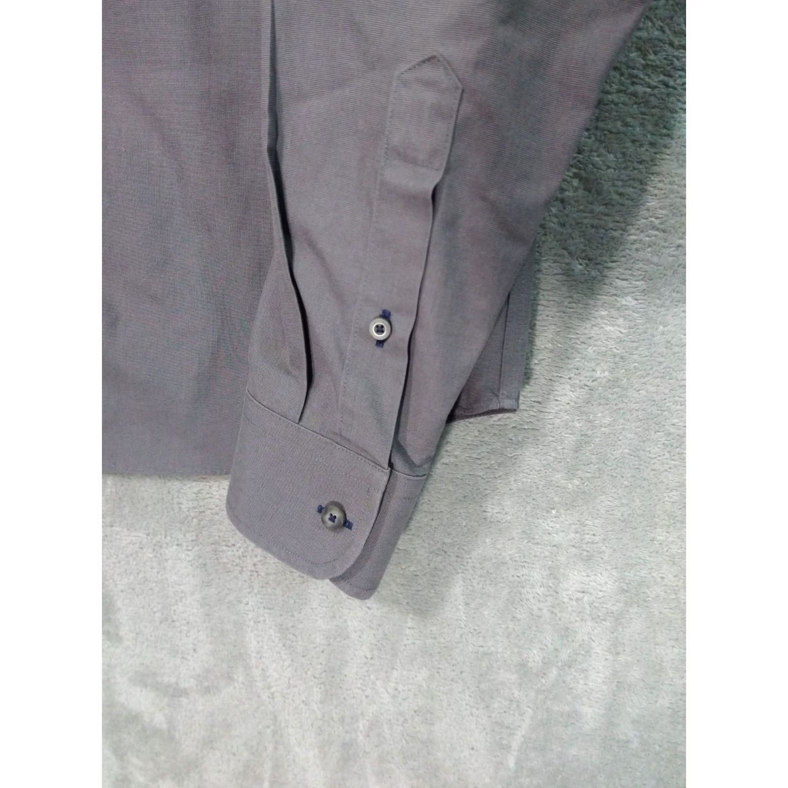 UNTUCKit UNTUCKit Shirt Men Medium Gray Slim Fit Long Sleeve Wrinkle Free Sangiovese Size US M / EU 48-50 / 2 - 3 Thumbnail