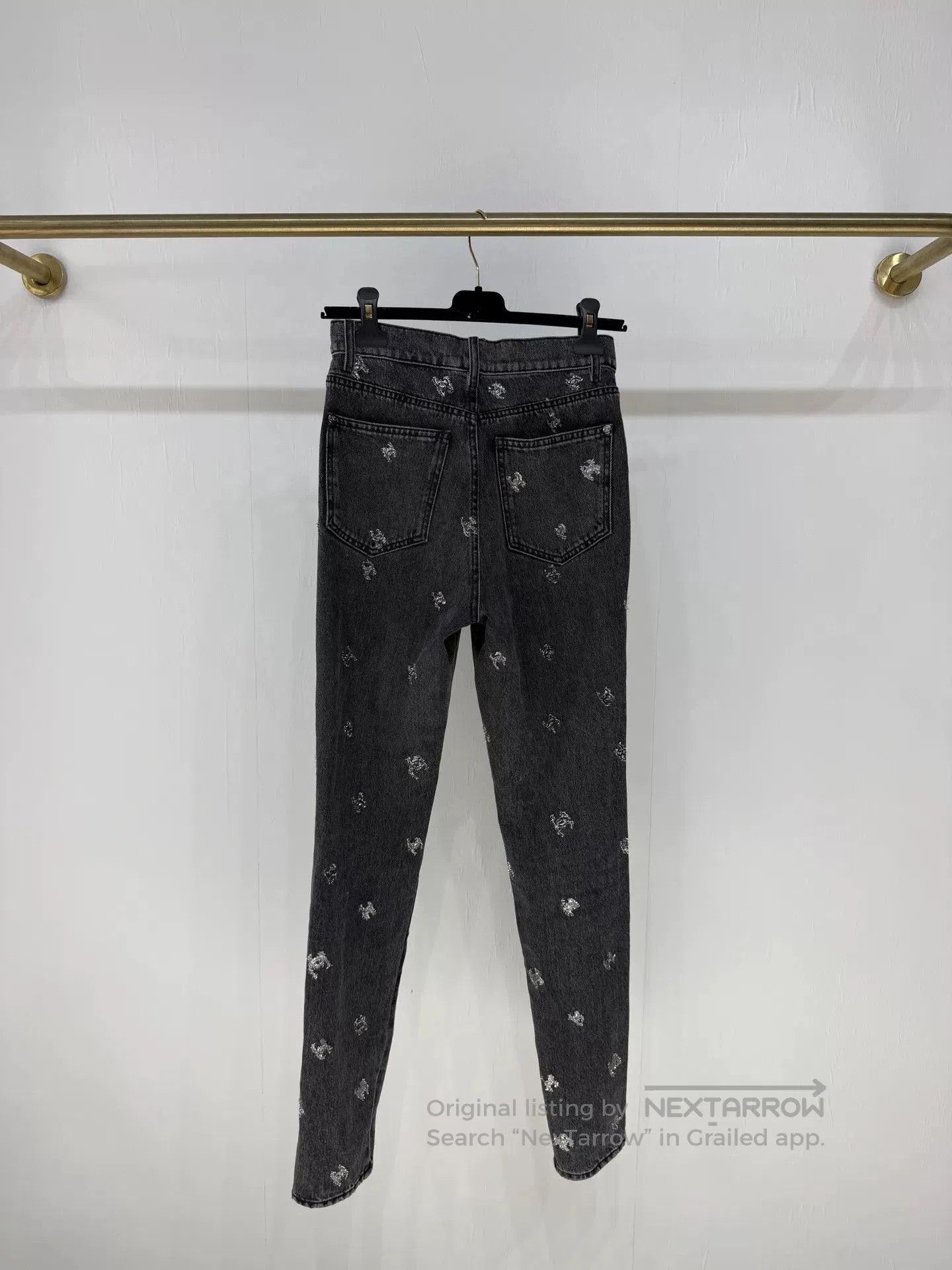 Chanel Chanel 21K CC Sequin Skinny Jeans. Size US 36 / EU 52 - 4 Thumbnail