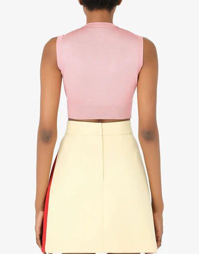 Dolce & Gabbana o1y0925 Sleeveless Sweater in Antique Rose Size XS / US 0-2 / IT 36-38 - 3 Thumbnail