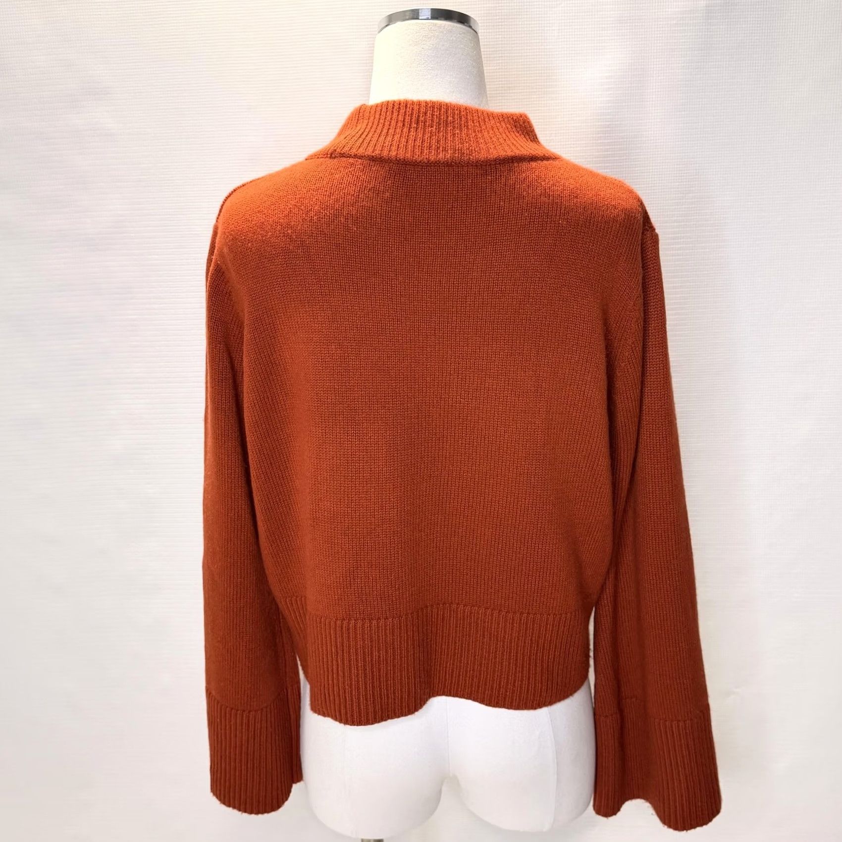 Vintage VINTAGE The Reset Womens XS Orange Sweater Pullover Mock Neck Knit Size XS / US 0-2 / IT 36-38 - 3 Thumbnail