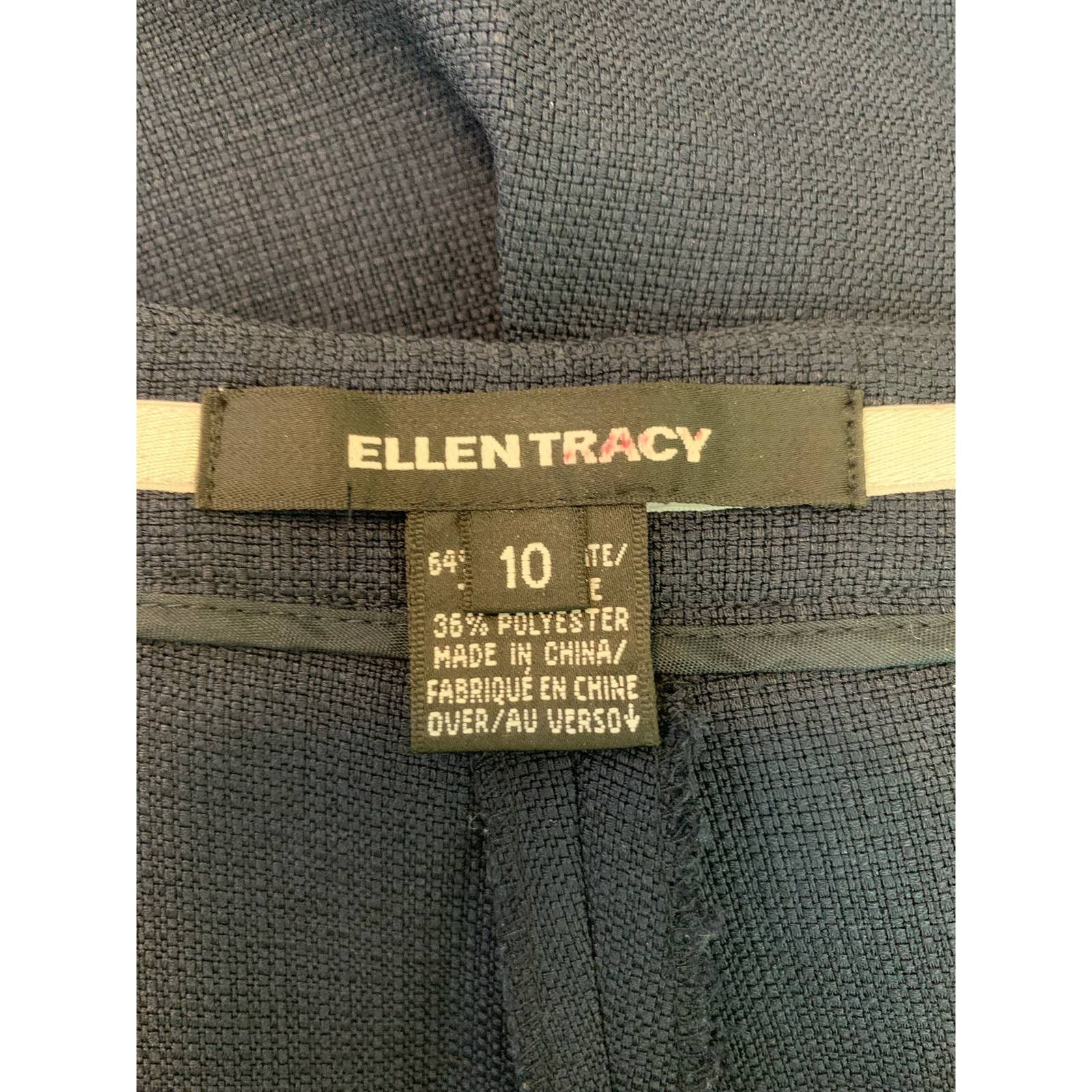 Ellen Tracy Ellen Tracy blue wide leg woven pleated pants size 10 Size 32" / US 10 / IT 46 - 3 Thumbnail