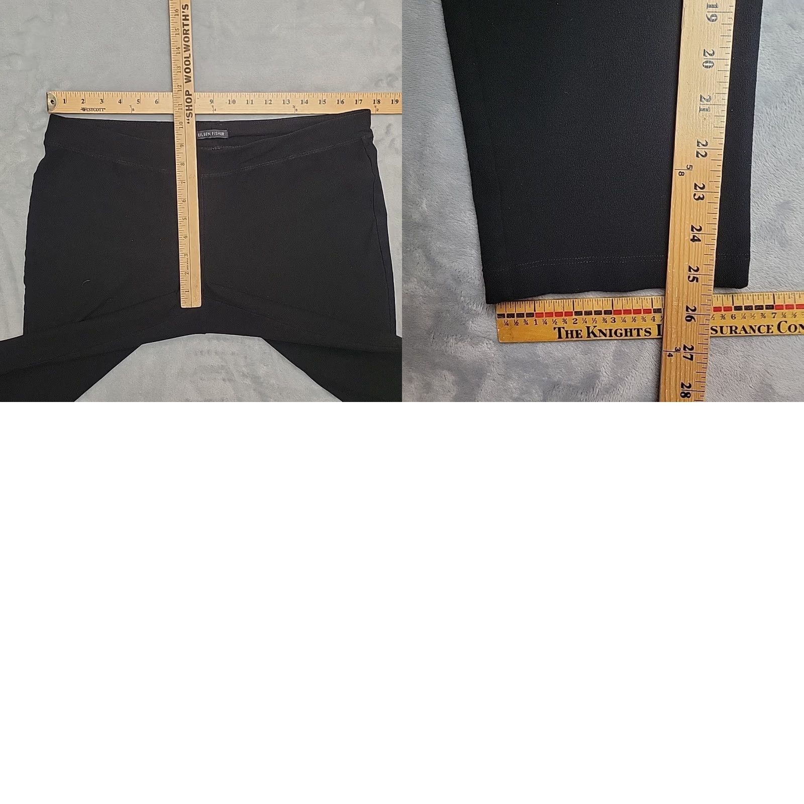 Eileen Fisher VINTAGE Eileen Fisher Pants Womens L Black Yoga Stretch Minimalist Lounge Cropped Size 36" / US 14 / IT 50 - 8 Thumbnail