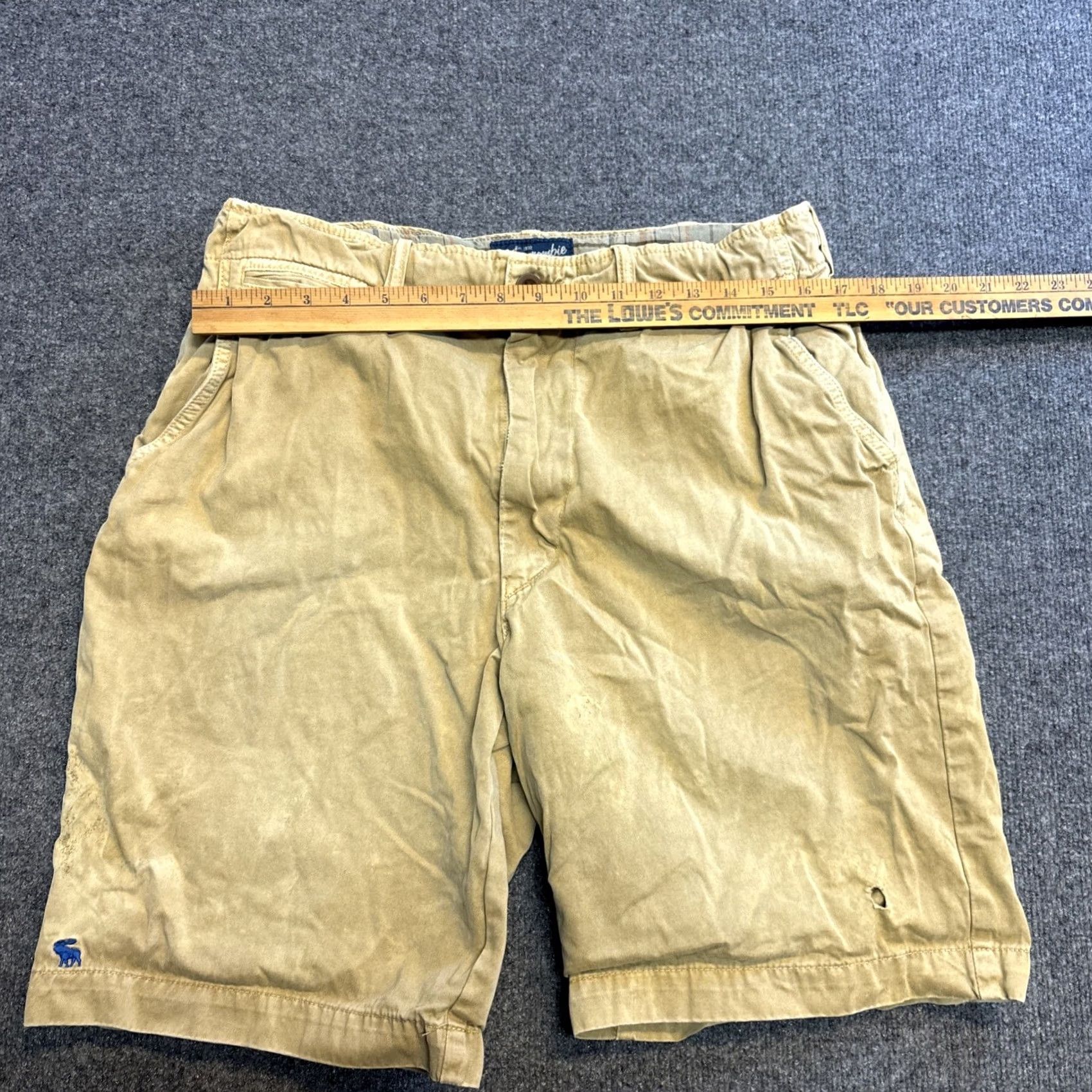 Abercrombie & Fitch VINTAGE Abercrombie & Fitch Shorts Men 32 Beige Cargo Drawstring Pockets 90s Military Outdoor Casual Workwear Size US 32 / EU 48 - 5 Thumbnail