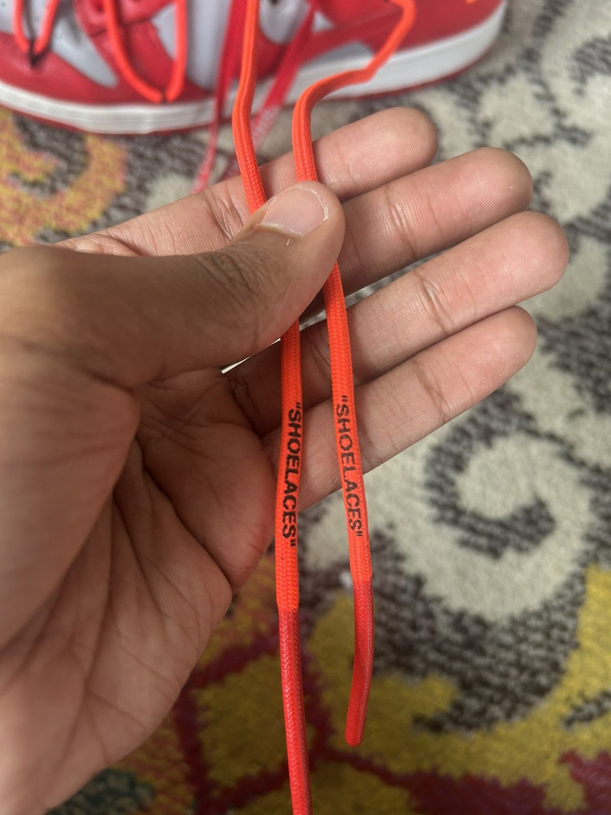 Nike Off-white university red Nike dunk Size US 9 / EU 42 - 14 Thumbnail