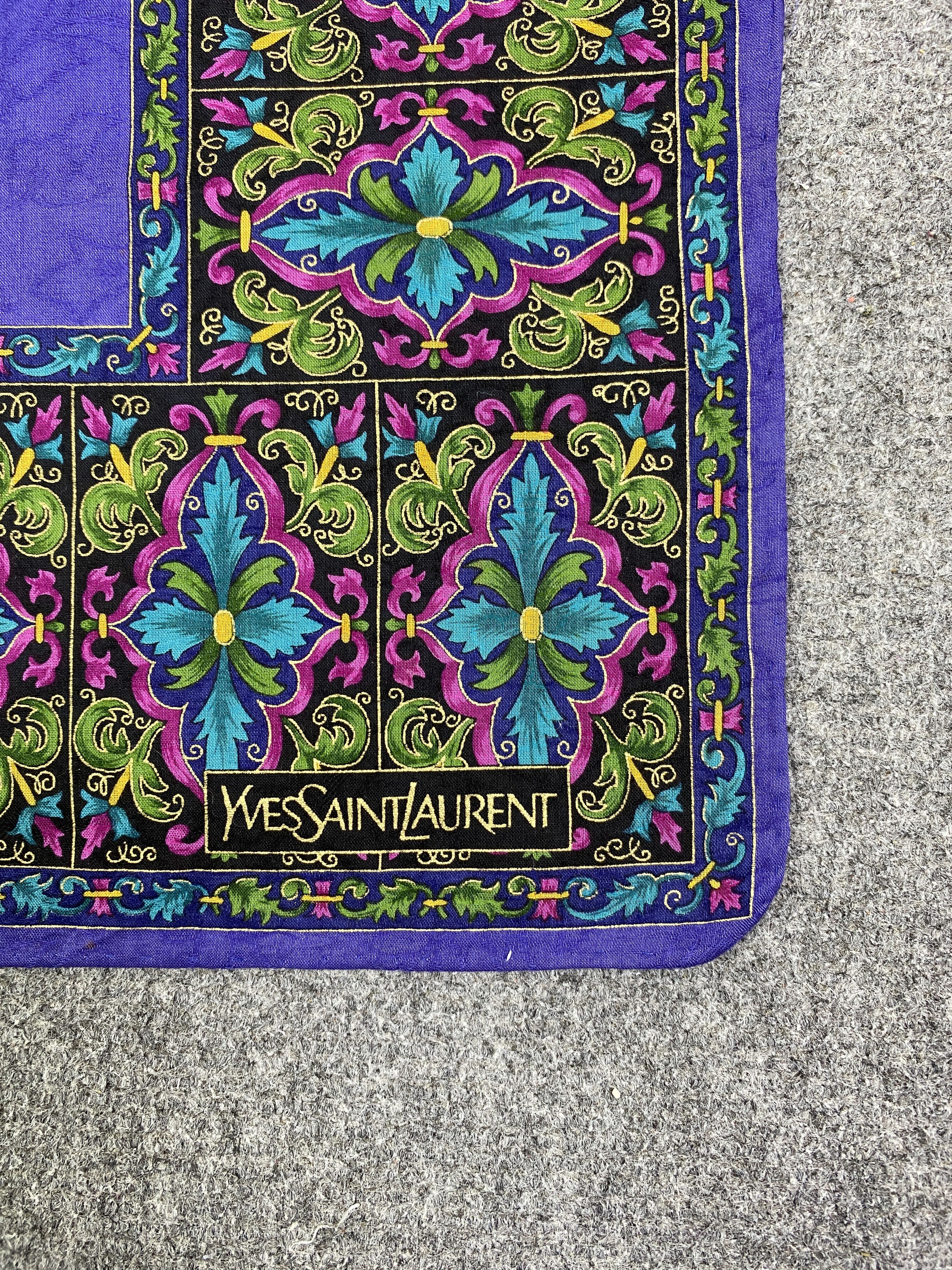 Yves Saint Laurent Yves Saint Laurent Handkerchief / Neckerchief KT0028 Size ONE SIZE - 5 Thumbnail