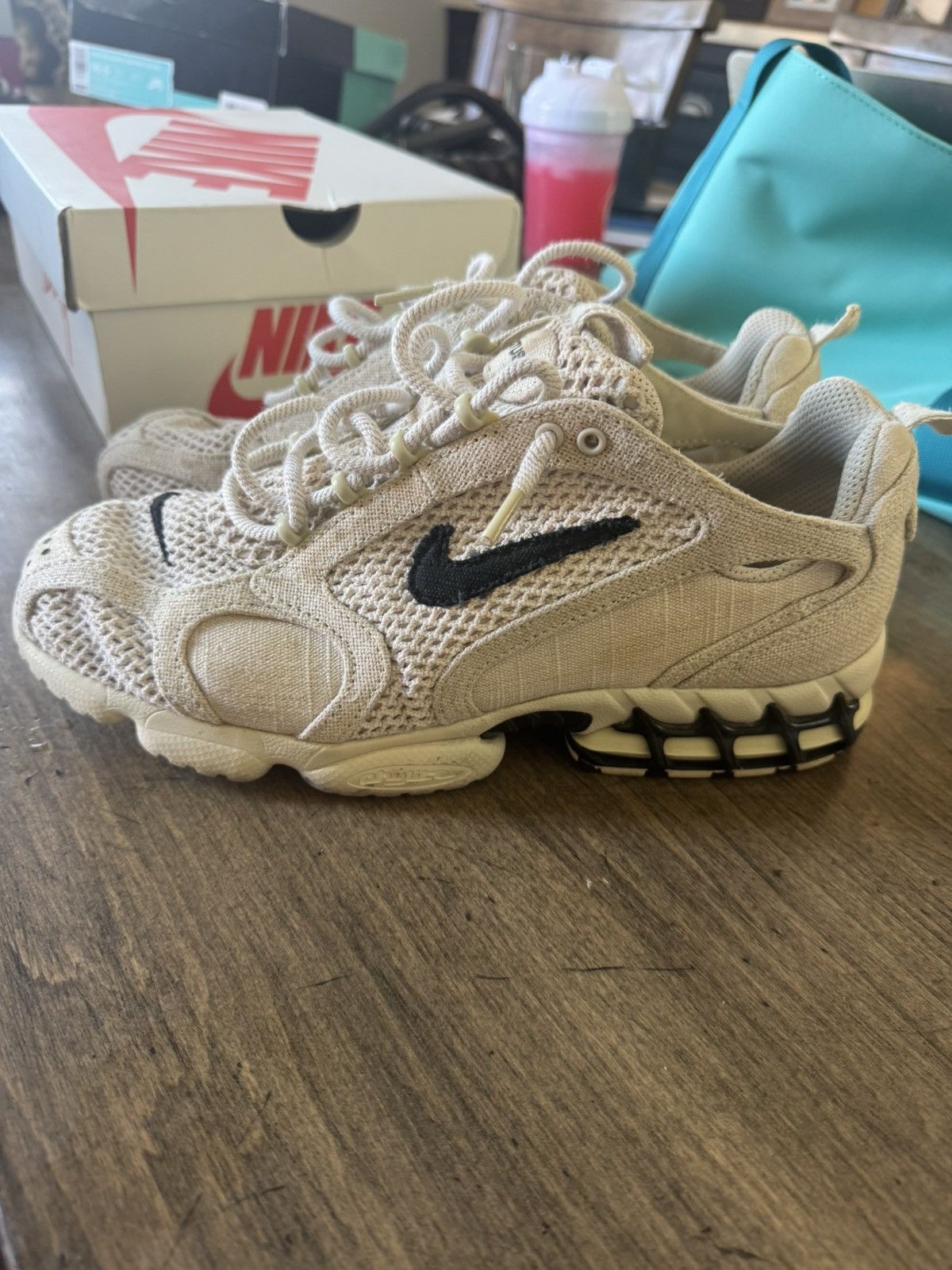 Nike × Stussy Stussy x Stussy Zoom Spiridon “Fossil” Size US 10 / EU 43 - 1 Thumbnail
