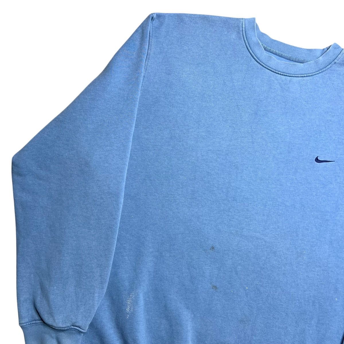 Nike Vtg 2000s Nike Swoosh Blue Pullover Embroidered Sweatshirt Size US XL / EU 56 / 4 - 16 Thumbnail
