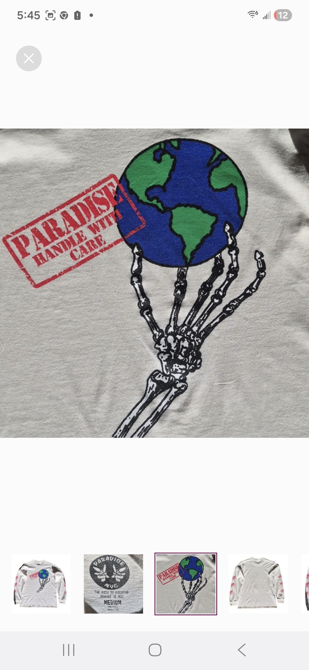 Paradise PARADISE NYC Graphic Long Sleeve Tee Shirt Retails for $115 Size US M / EU 48-50 / 2 - 3 Thumbnail
