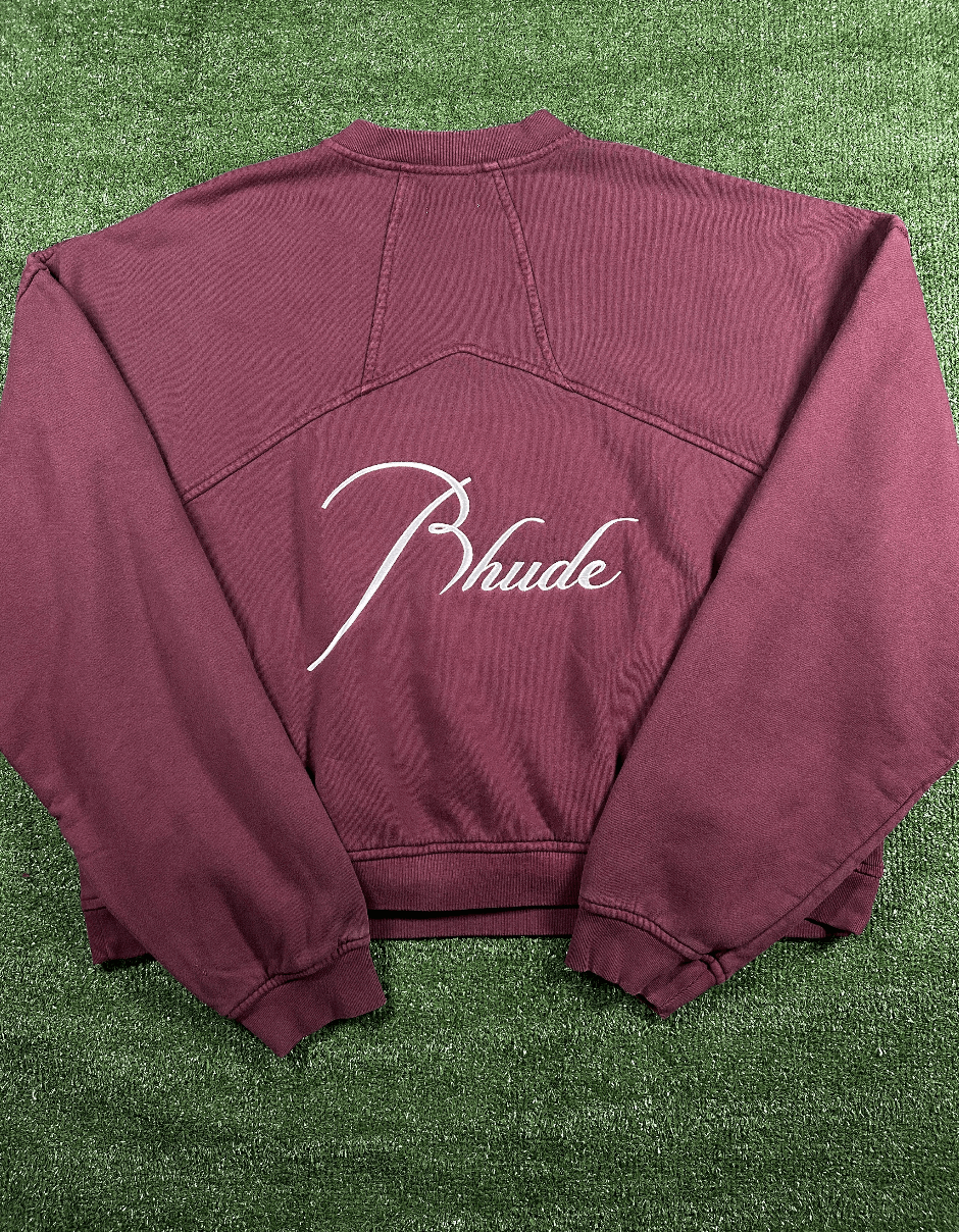 Rhude RHUDE Authentic Embroidered Crewneck Sweater-Burgundy Size US L / EU 52-54 / 3 - 2 Thumbnail