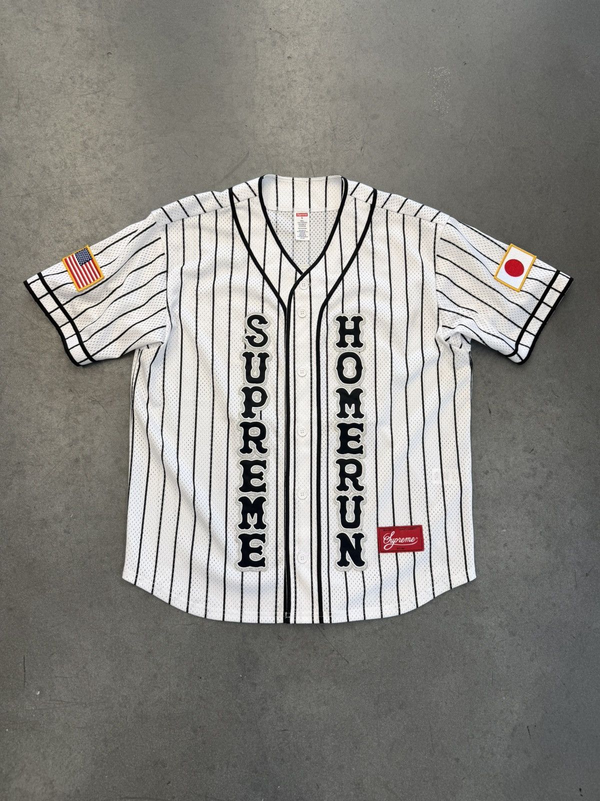 Supreme × Vintage Supreme Homerun Baseball Jersey White