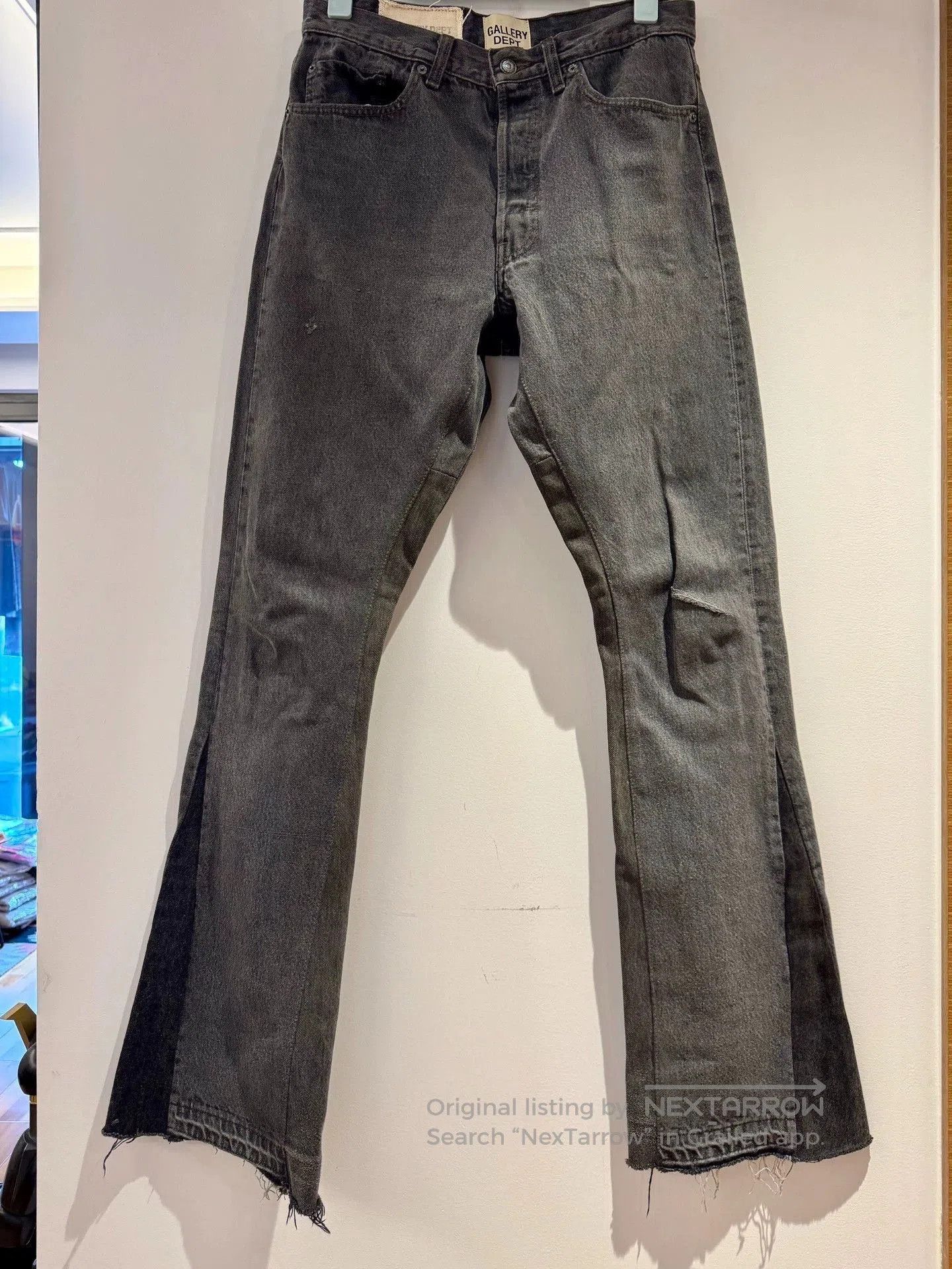 Gallery Dept. Gray Denim Pants with Frayed Hem, Size 32. Size US 32 / EU 48 - 2 Thumbnail