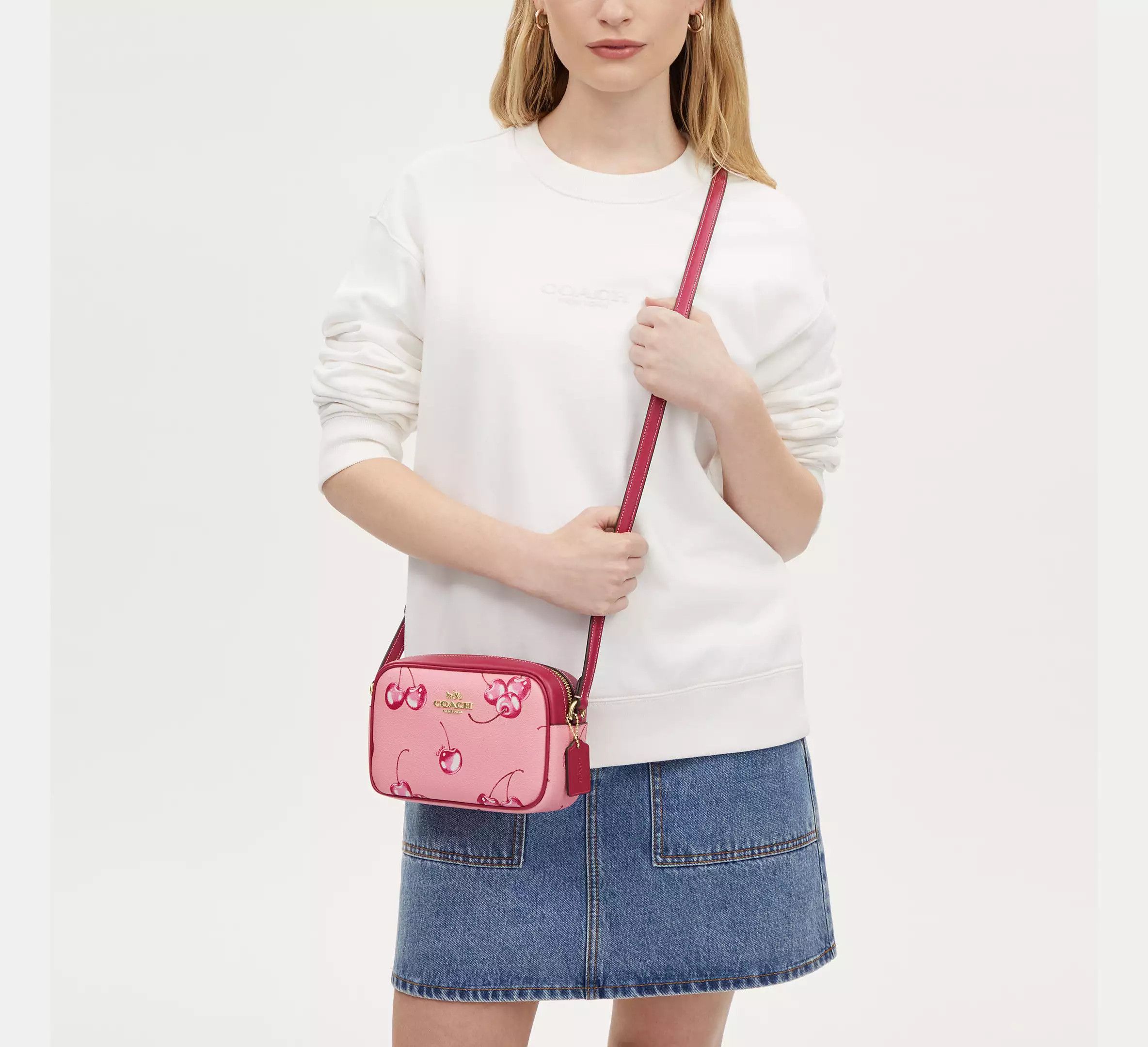 チェリー Mini Jamie Camera Bag With Cherry Print CR173