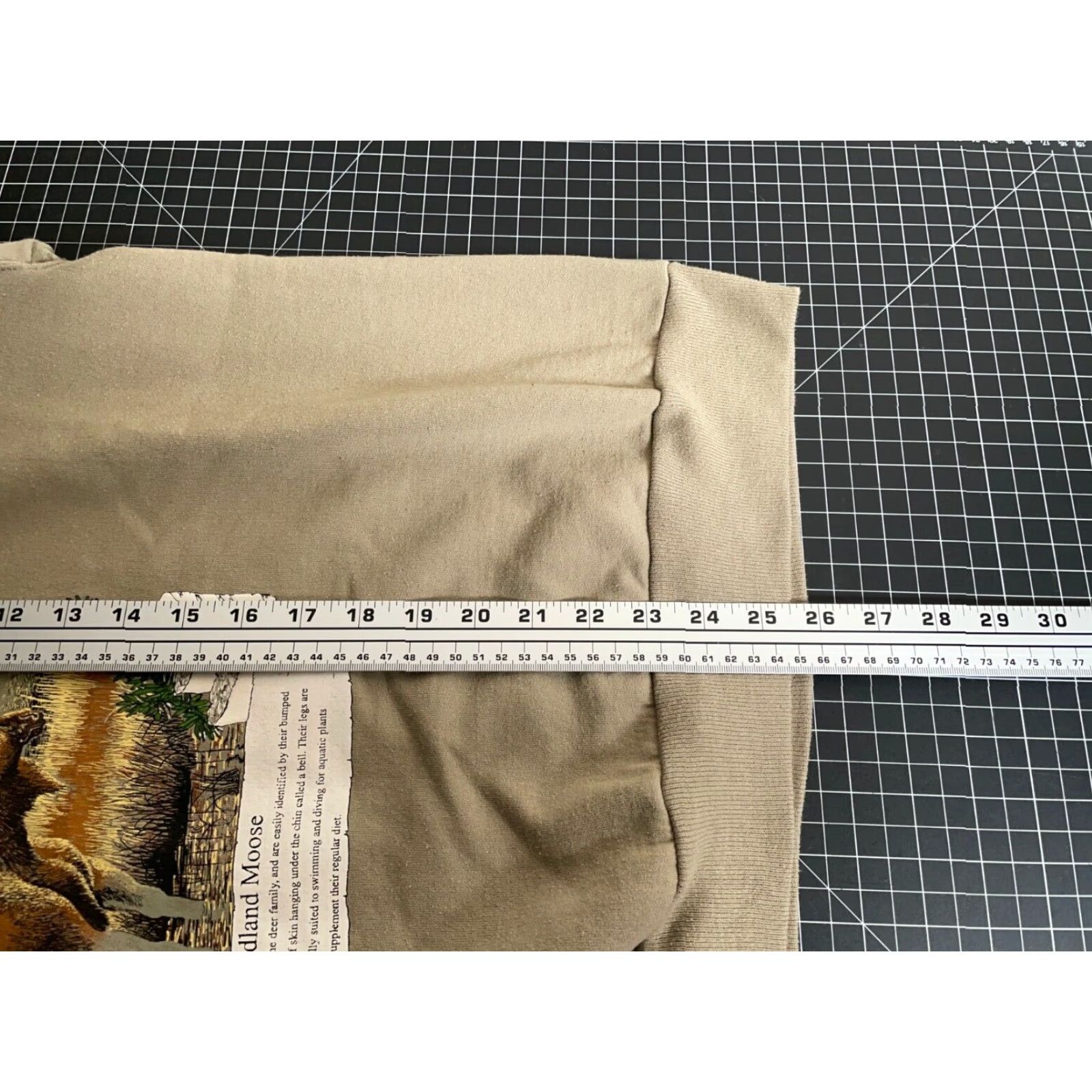 Jerzees VTG Jerzees Up North Woodland Moose Print Sweatshirt Large Beige 50/50 Tag Men's Size US L / EU 52-54 / 3 - 6 Thumbnail