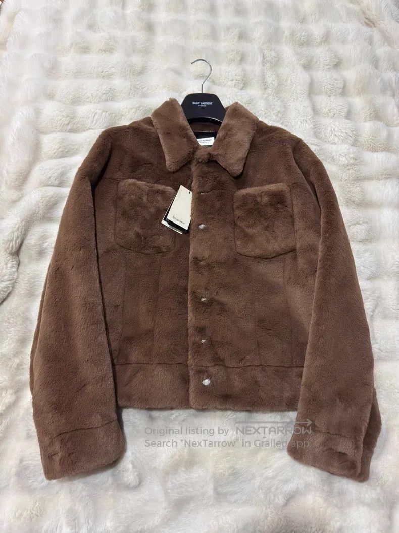Saint Laurent Paris Saint Laurent Paris Caramel Teddy Fur Jacket Size US L / EU 52-54 / 3 - 1 Thumbnail