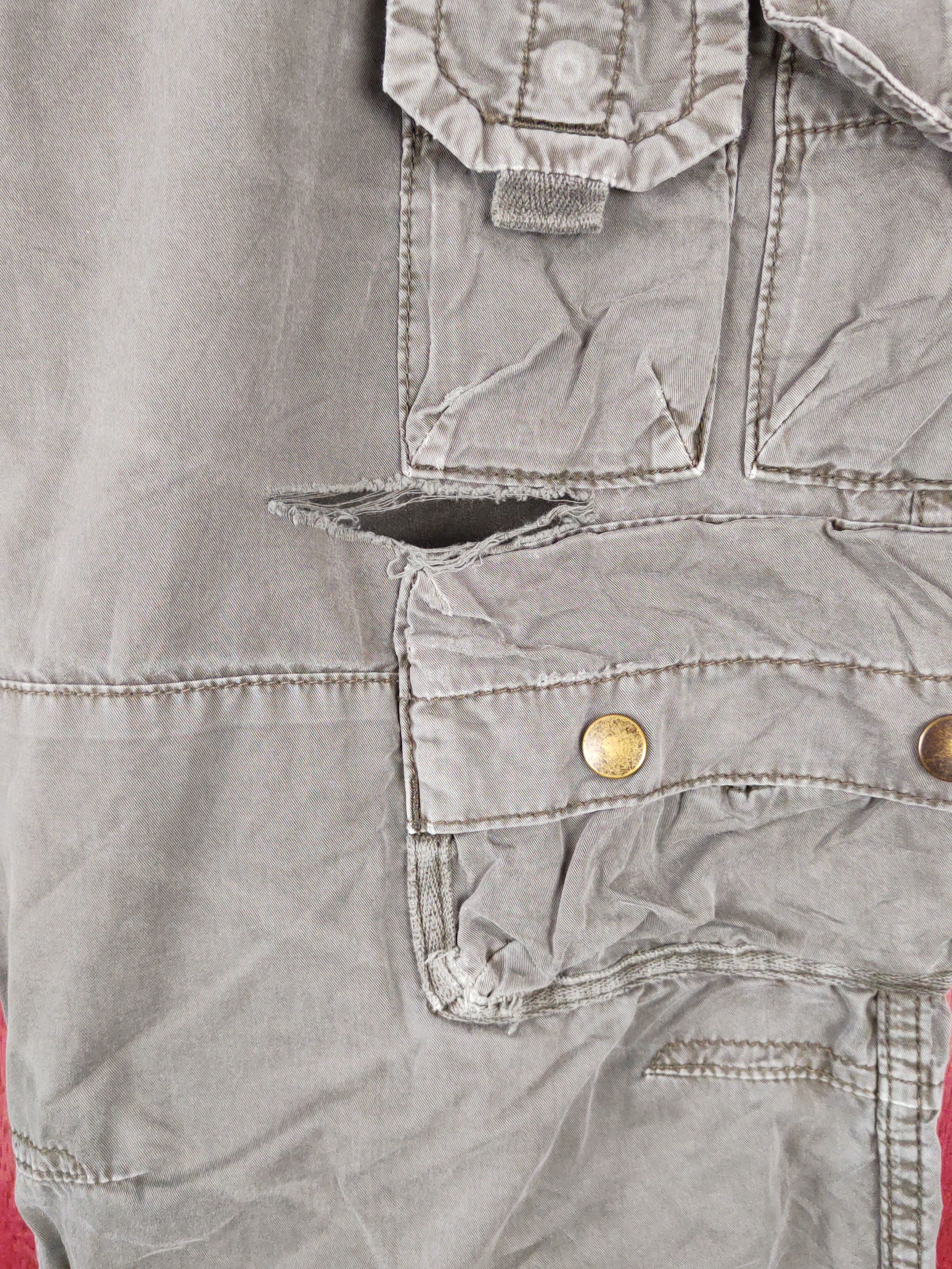 Faded Glory Uniqlo Gray Faded Multipocket Tactical Cargo Pants #S1340 Size US 35 - 6 Thumbnail