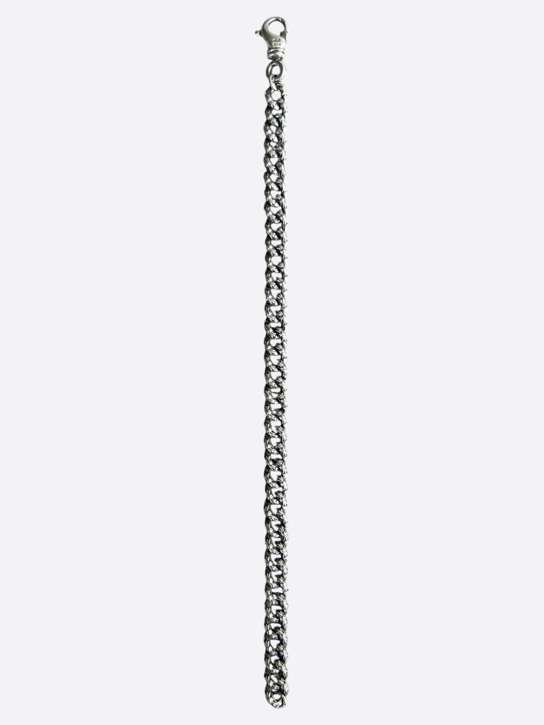 Chrome Hearts Chrome Hearts Silver Extra Fancy Mini Cuban Bracelet Size ONE SIZE - 2 Thumbnail