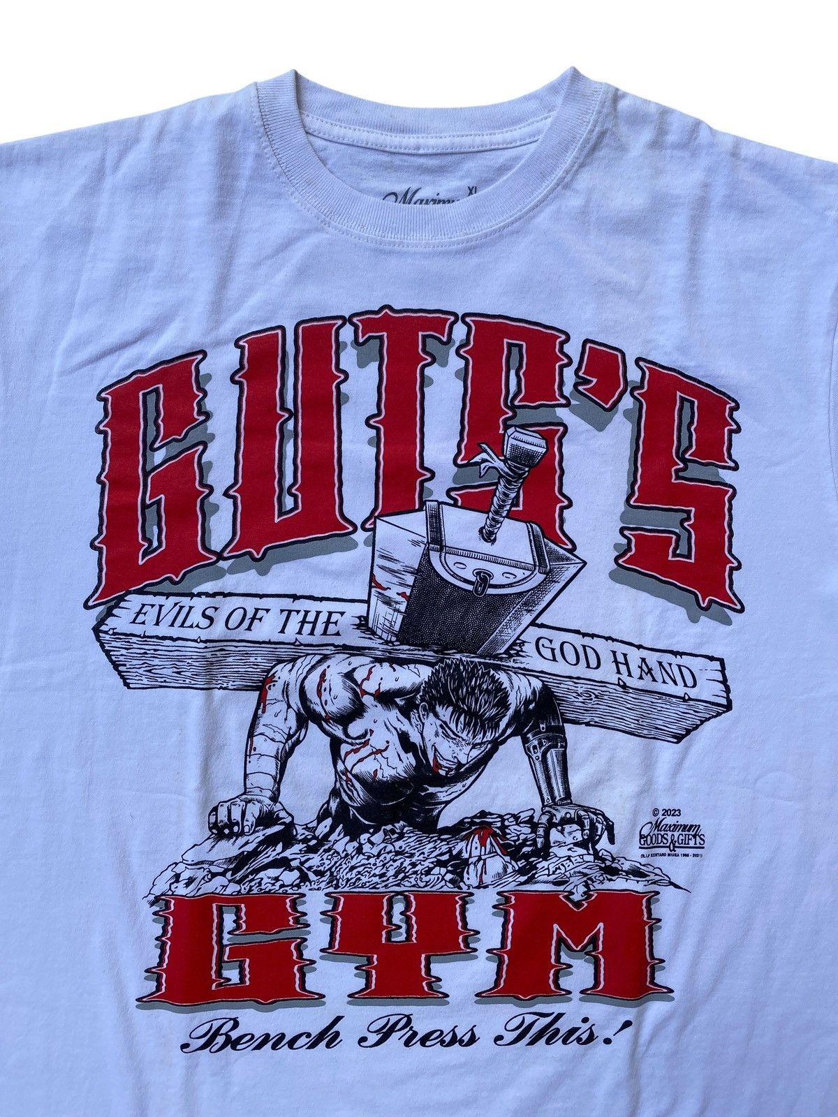 Japanese Brand Rare Berserk Guts Gym All Pain No Gain Anime Graphic Tee Size US XL / EU 56 / 4 - 3 Thumbnail