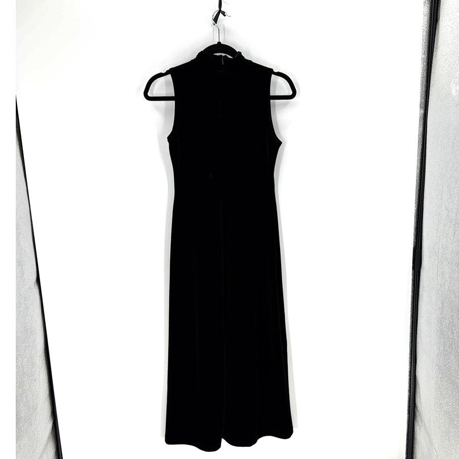 Vintage Vintage Ronni Nicole chocolate brown velvet maxi Dress sz S Size S / US 4 / IT 40 - 2 Thumbnail