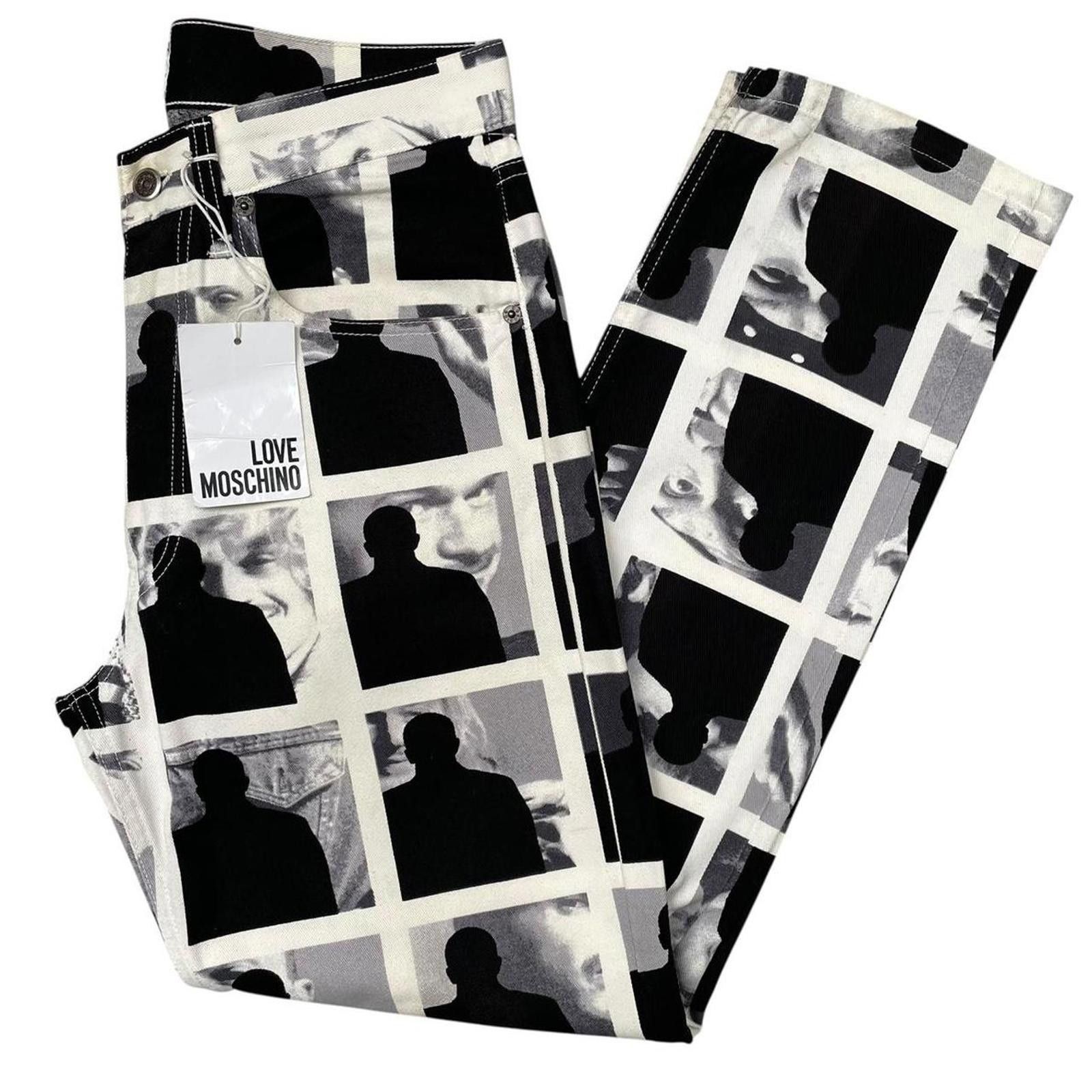 Moschino Vintage 1995 Moschino Franco Moschino Shadow Print Jeans Size US 32 / EU 48 - 1 Thumbnail