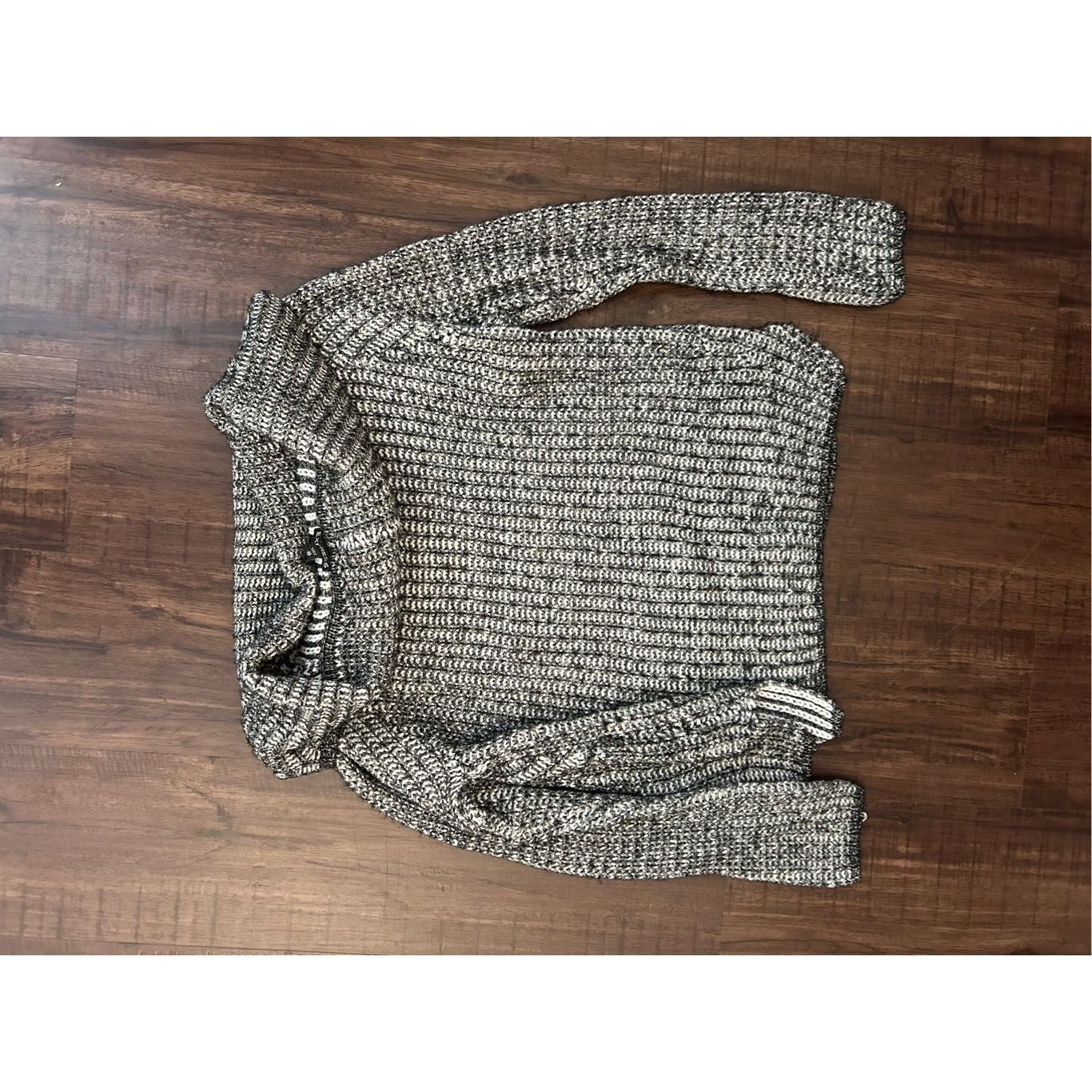 Express Express Gray Cotton Blend Knit Turtleneck Pullover Sweater, Size XS / US 0-2 / IT 36-38 - 8 Thumbnail
